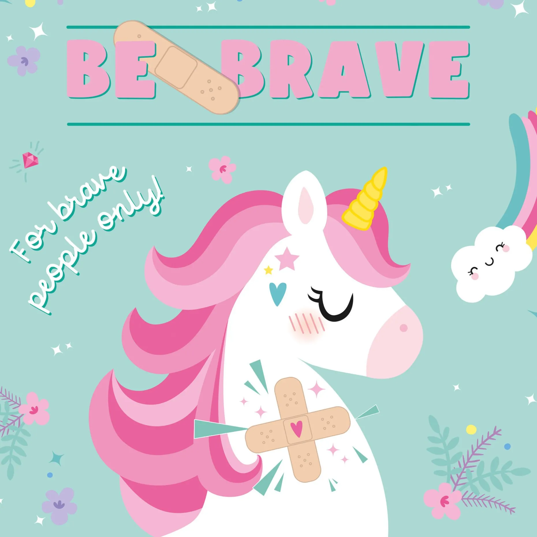 30 Pansements Imprimés - Be Brave