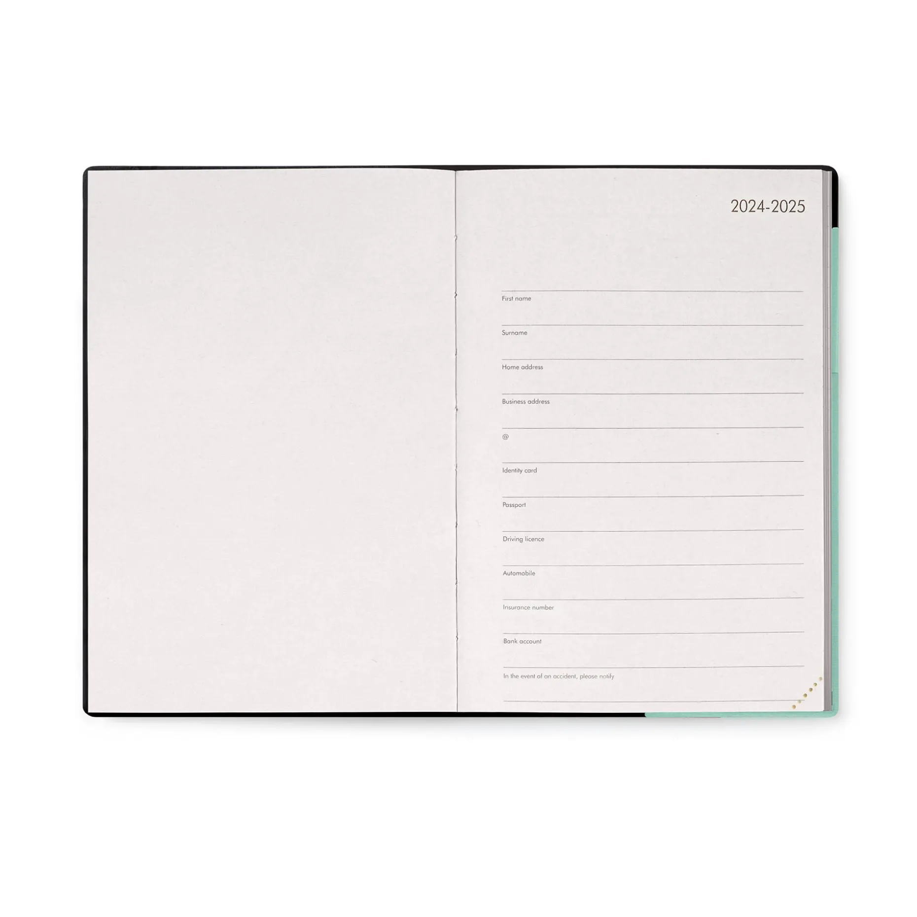 Agenda 12 Mois Journalier - Medium - 2025