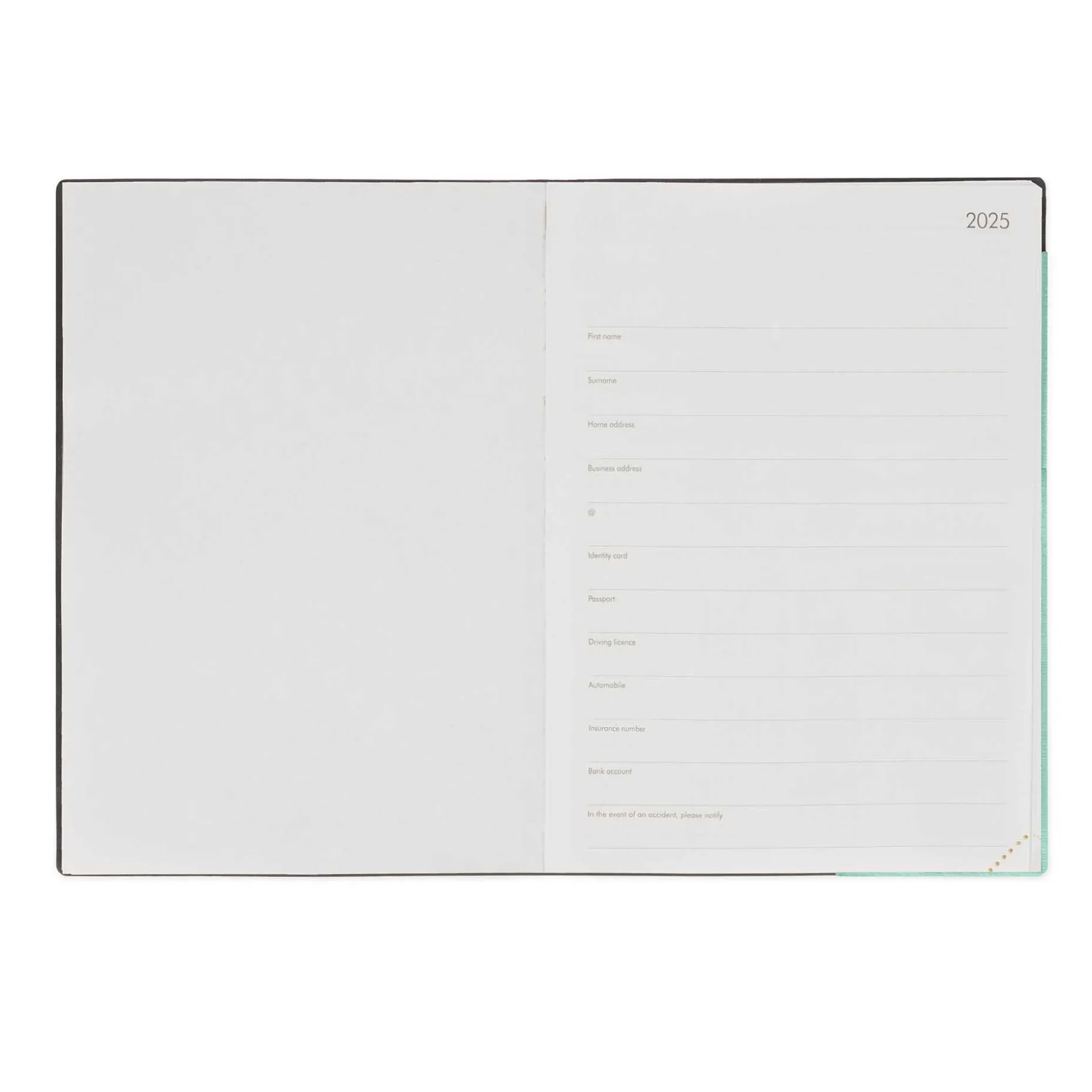 Agenda 12 Mois Journalier - Large - 2025