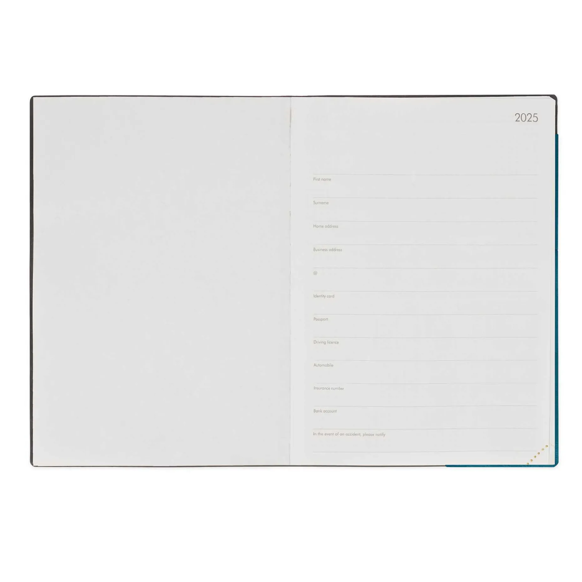 Agenda 12 Mois Journalier - Large - 2025