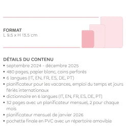 Agenda 16 Mois Journalier - Small - 2024/2025