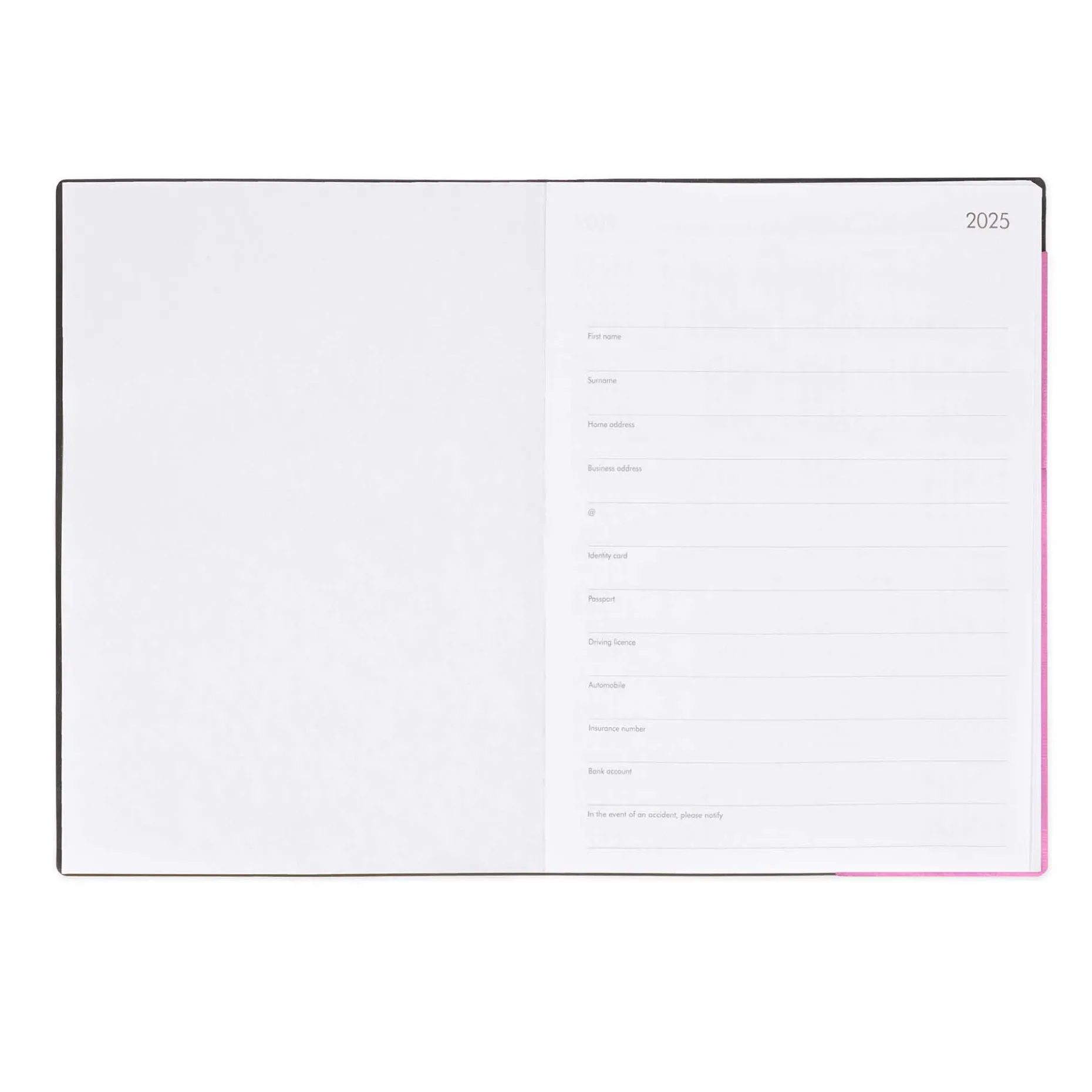Agenda 12 Mois Semainier & Journalier - Large - 2025