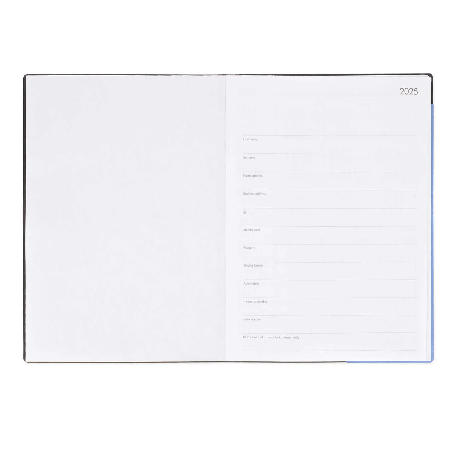 Agenda 12 Mois Semainier & Journalier - Large - 2025