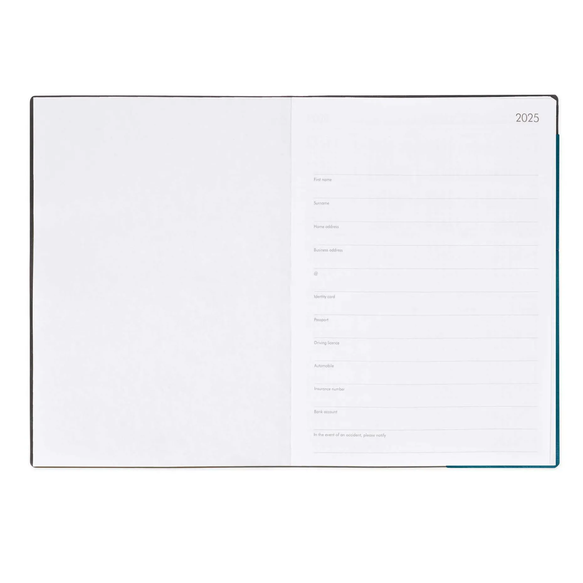 Agenda 12 Mois Semainier & Journalier - Large - 2025