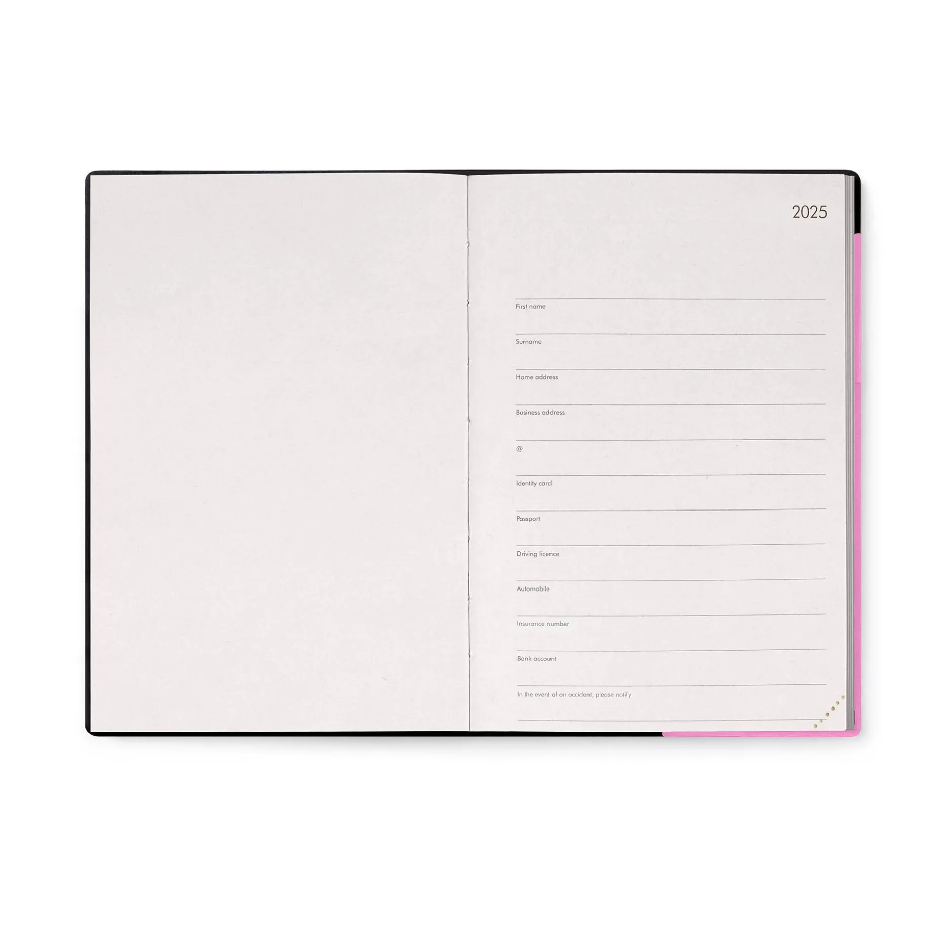 Agenda 12 Mois Semainier - Medium - Avec Section Pour Notes - 2025