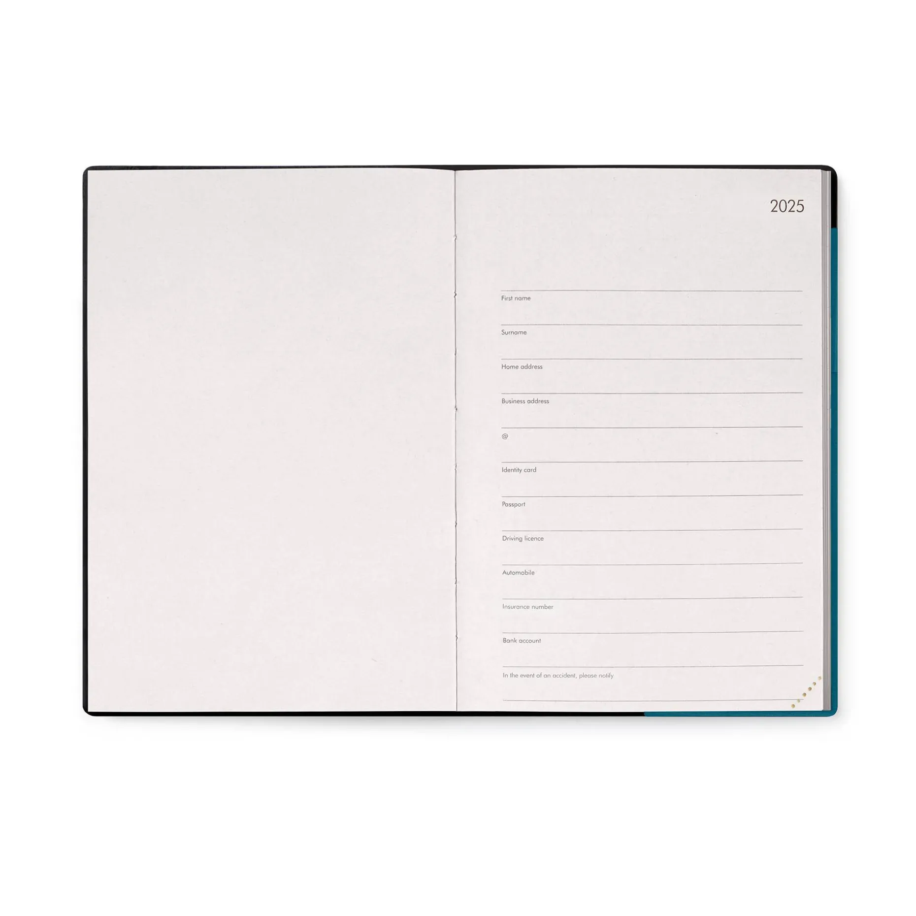 Agenda 12 Mois Semainier - Medium - Avec Section Pour Notes - 2025