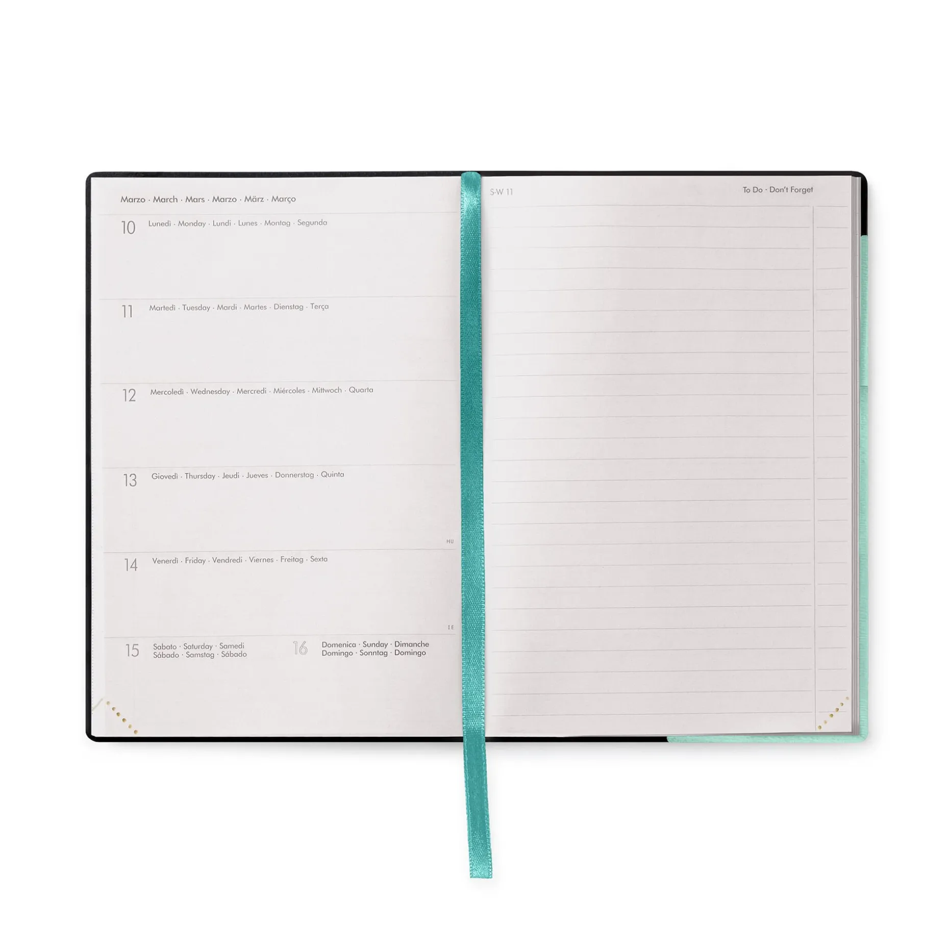Agenda 18 Mois Semainier - Medium - Avec Section pour Notes - 2024/2025