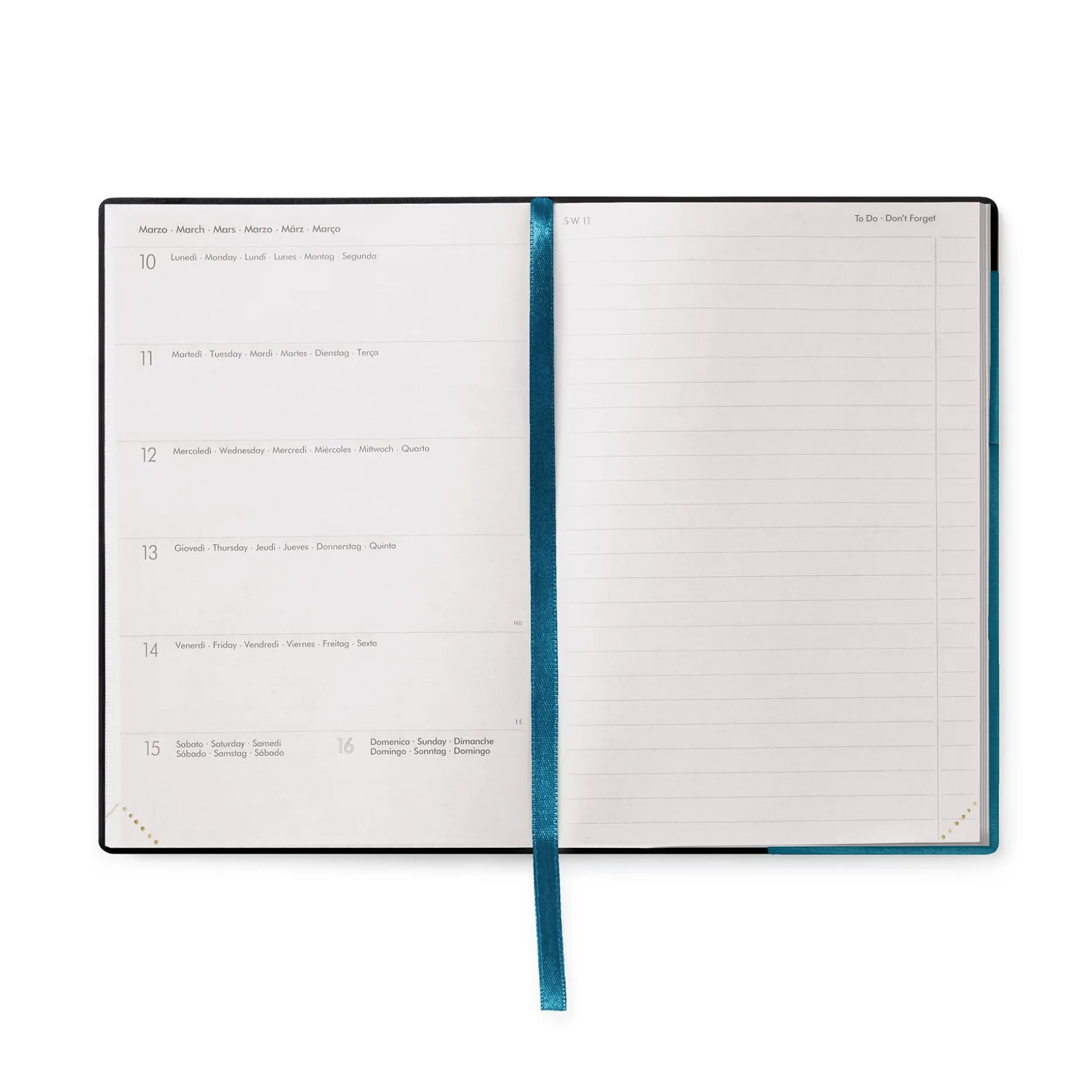 Agenda 18 Mois Semainier - Medium - Avec Section pour Notes - 2024/2025