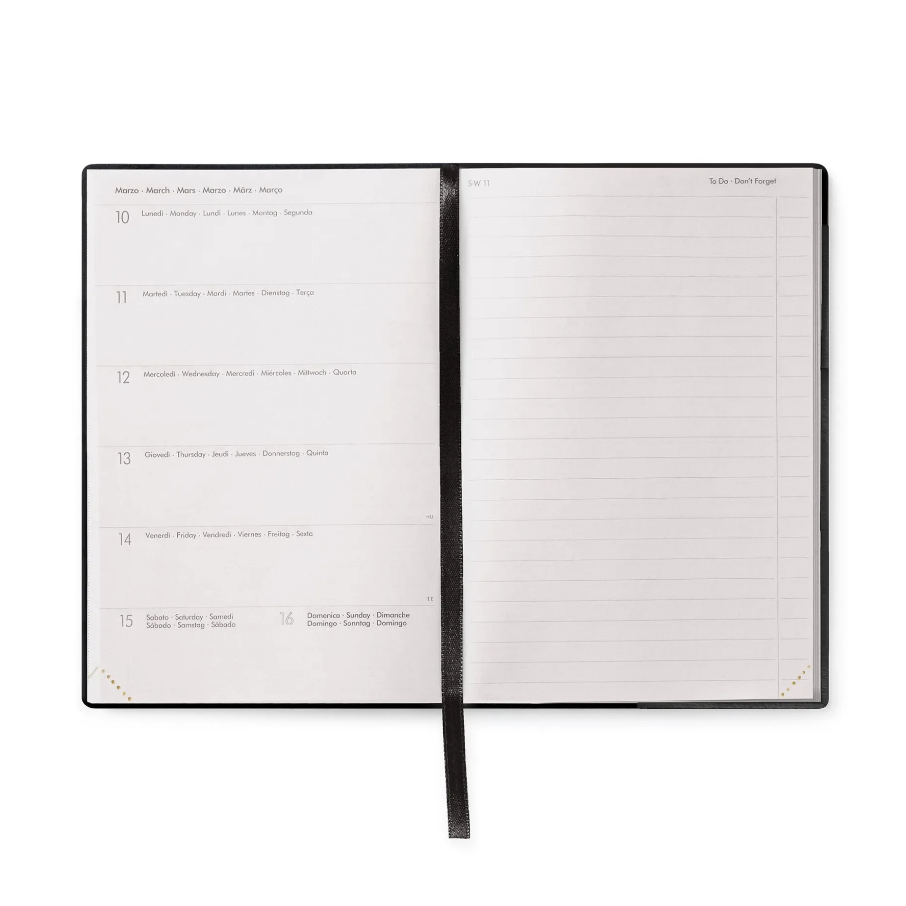 Agenda 18 Mois Semainier - Medium - Avec Section pour Notes - 2024/2025
