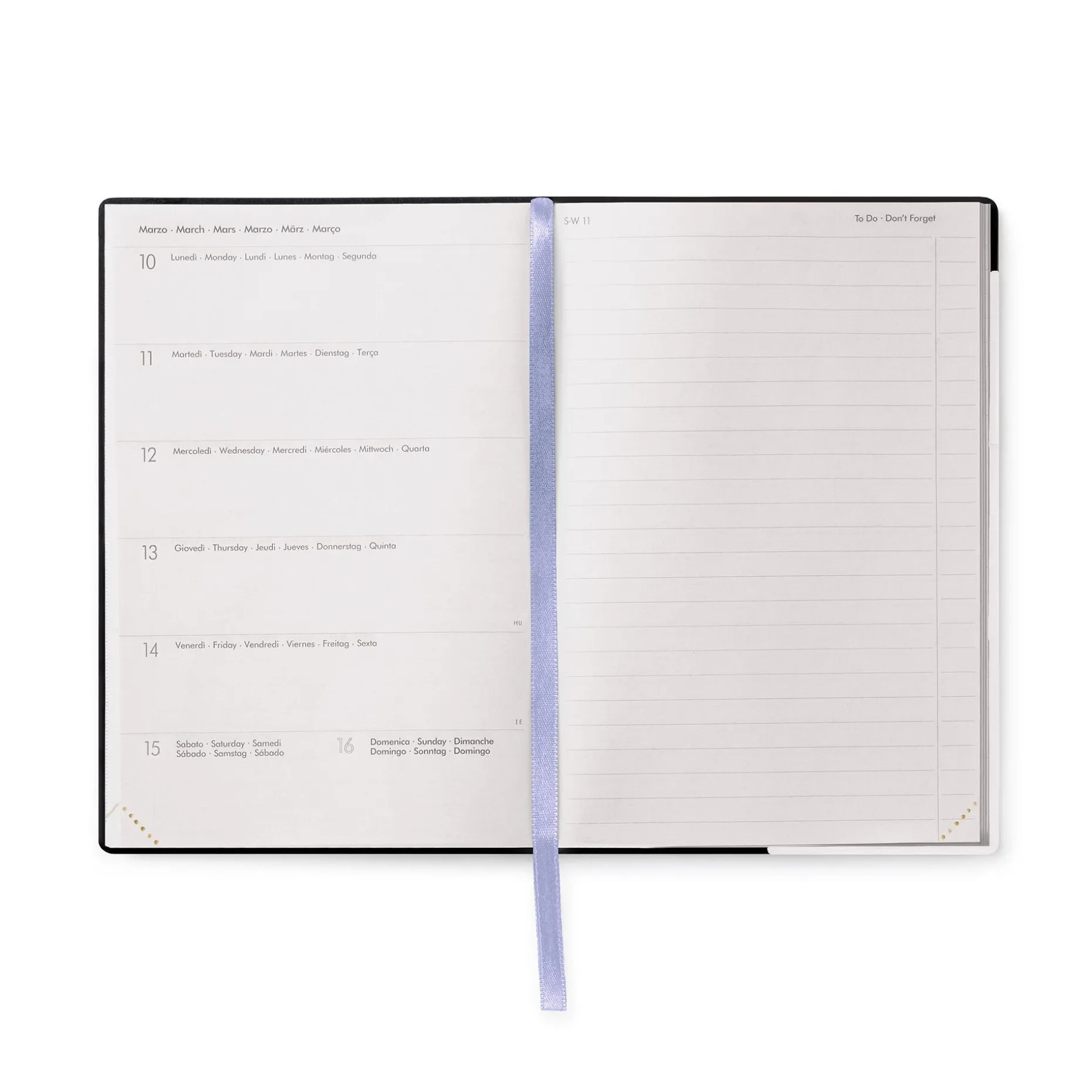 Agenda 18 Mois Semainier - Medium - Avec Section pour Notes - 2024/2025