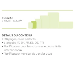 Agenda 12 Mois Semainier - Small - 2025