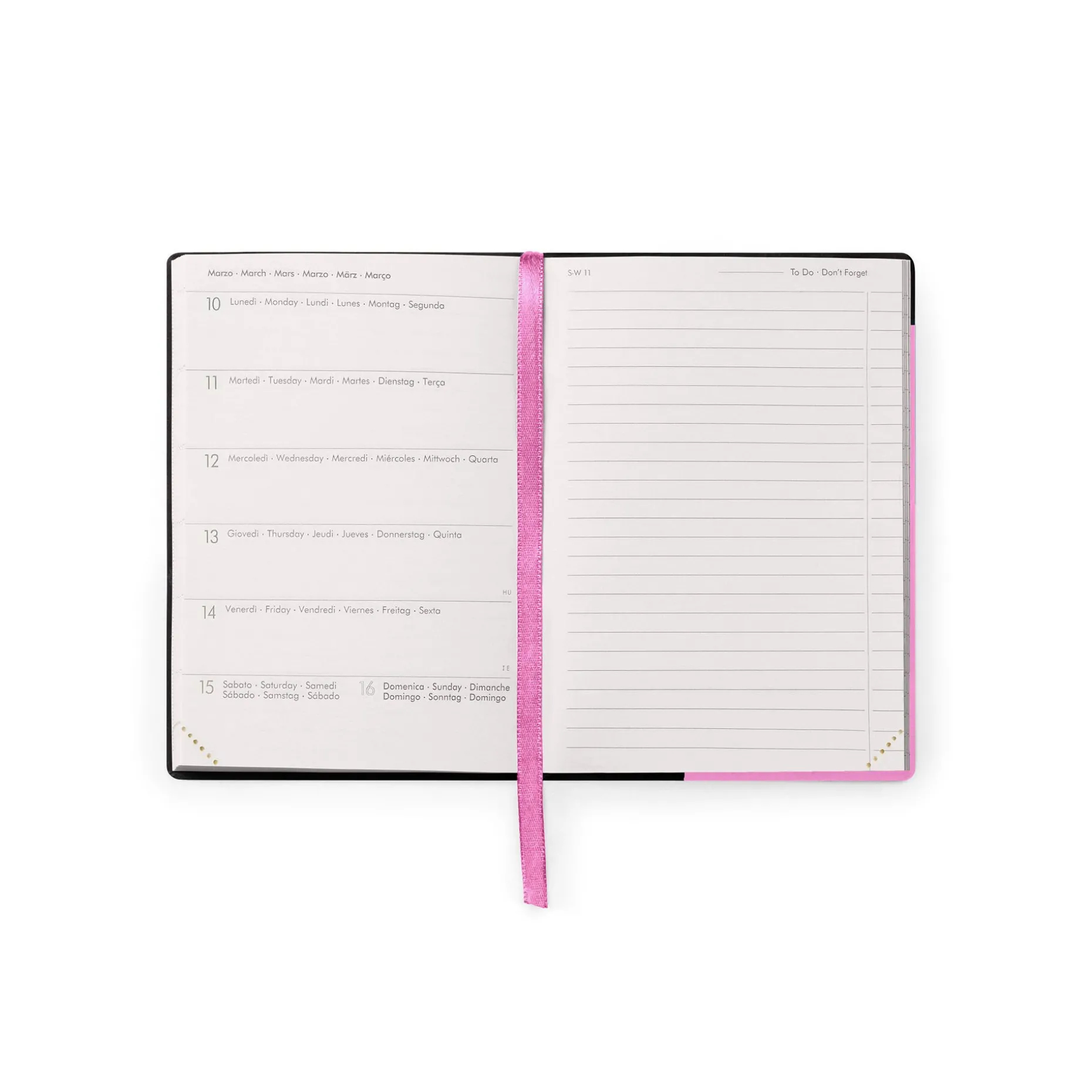 Agenda 18 Mois Semainier - Small - Avec Section Pour Notes - 2024/2025