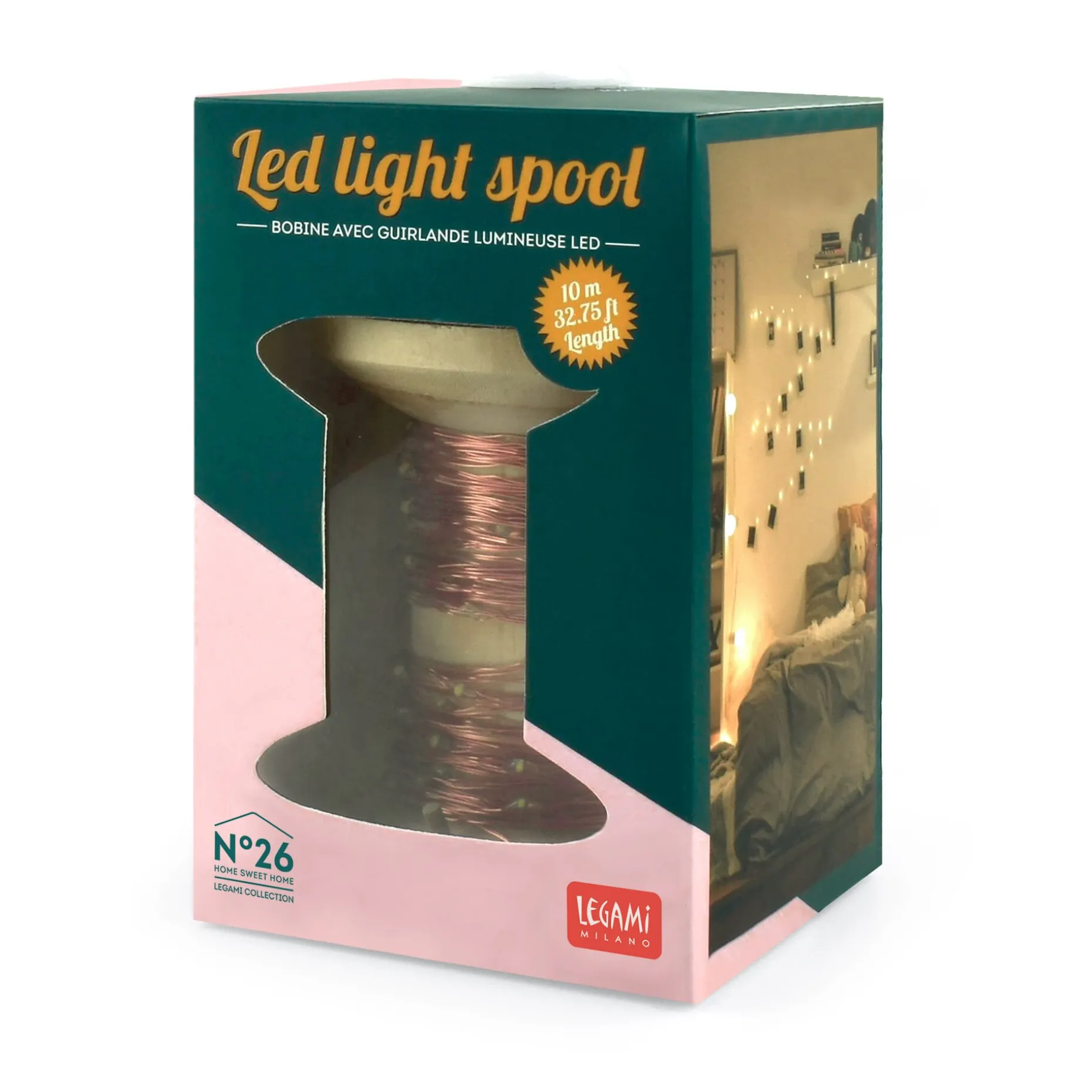 Bobine avec Guirlande Lumineuse LED