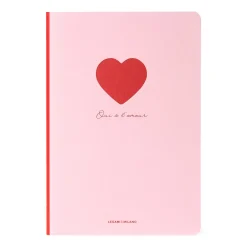 Cahier Ligné Décoré de Cœurs A5