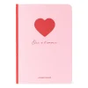 Cahier Ligné Décoré de Cœurs A6