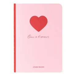 Cahier Ligné Décoré de Cœurs A6