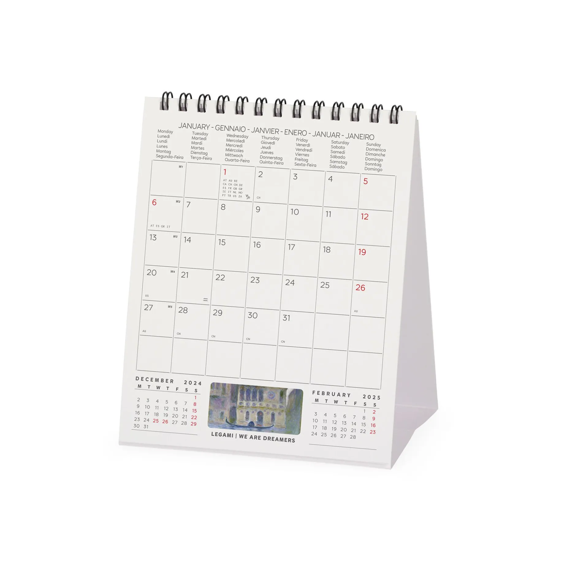 Calendrier de Table 2025 - 12 x 14,5 cm