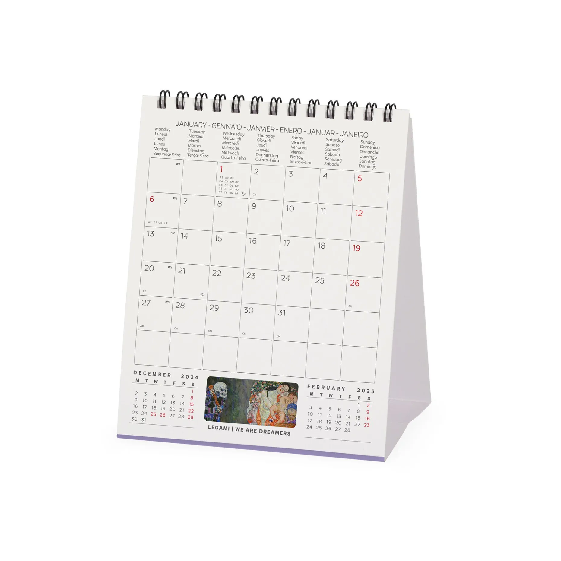 Calendrier de Table 2025 - 12 x 14,5 cm