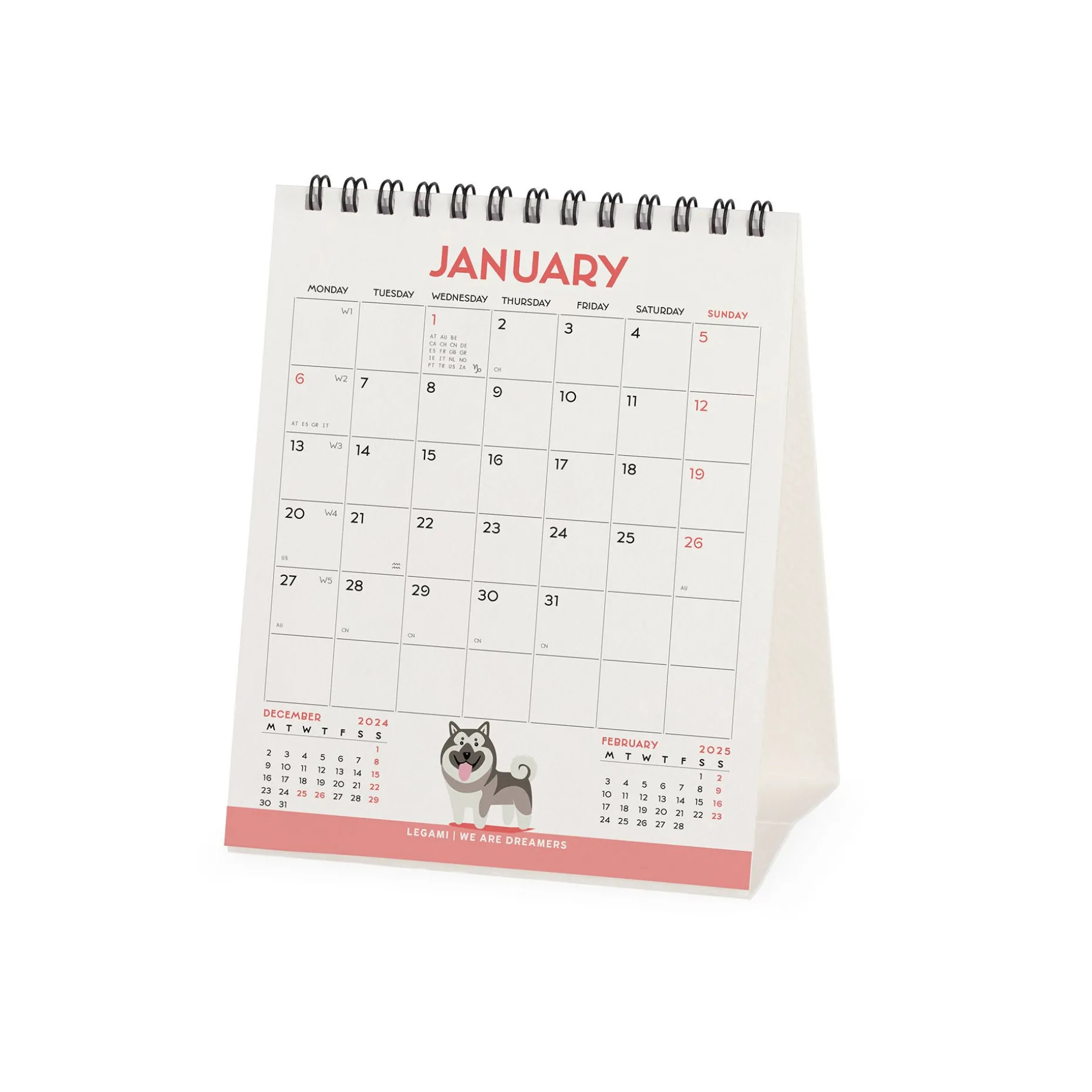 Calendrier de Table 2025 - 12 x 14,5 cm