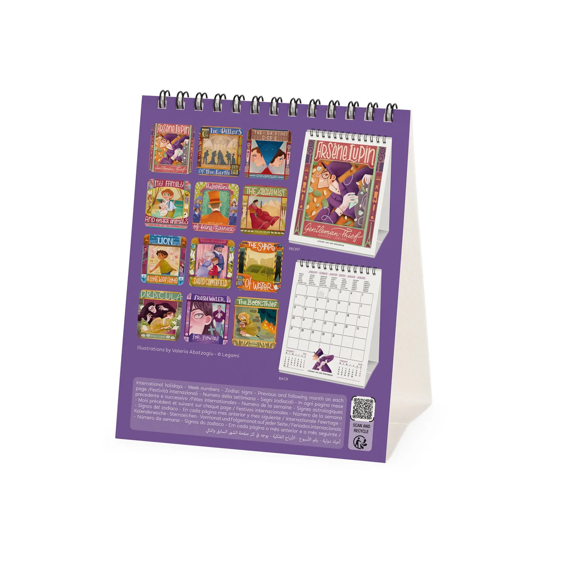 Calendrier de Table 2025 - 12 x 14,5 cm