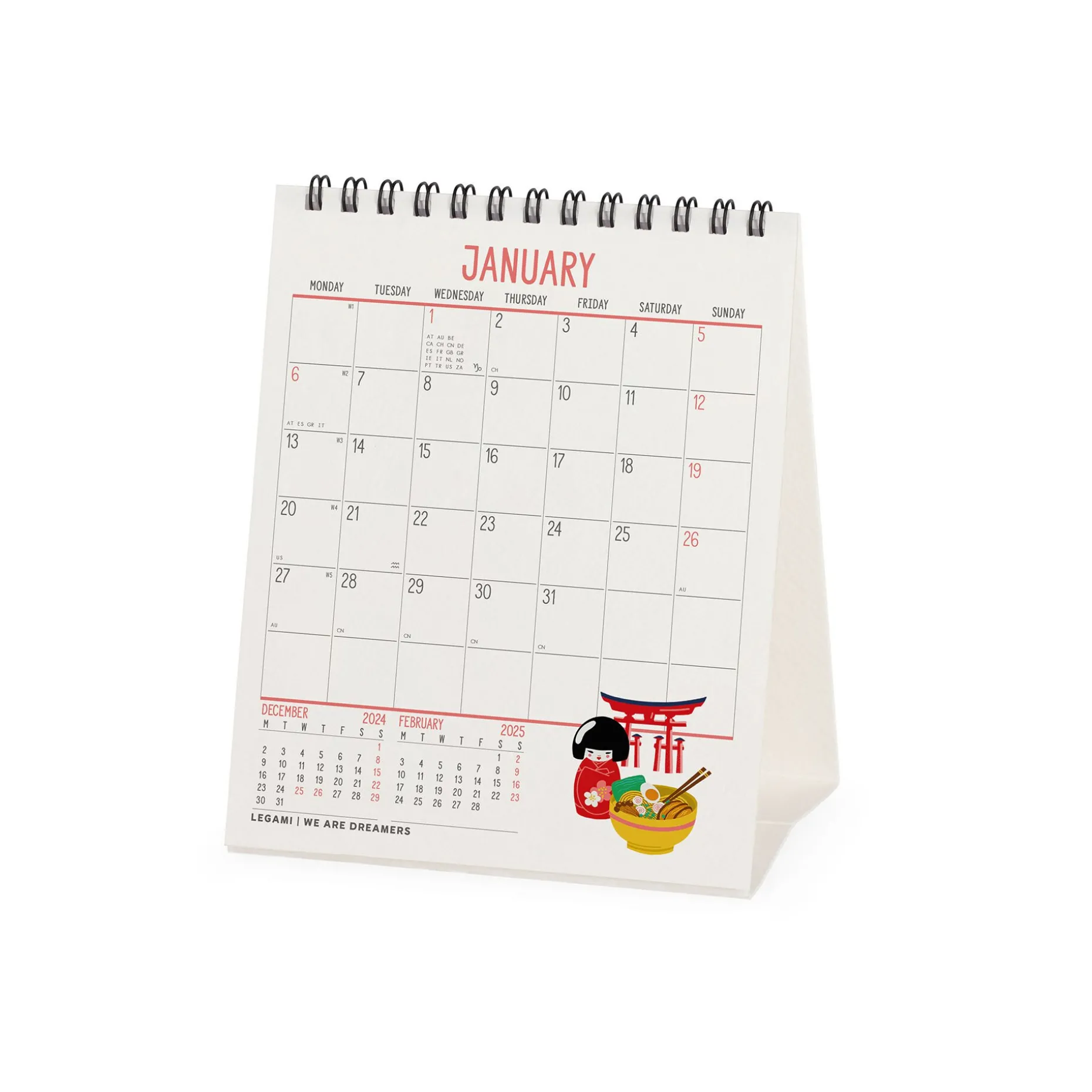 Calendrier de Table 2025 - 12 x 14,5 cm