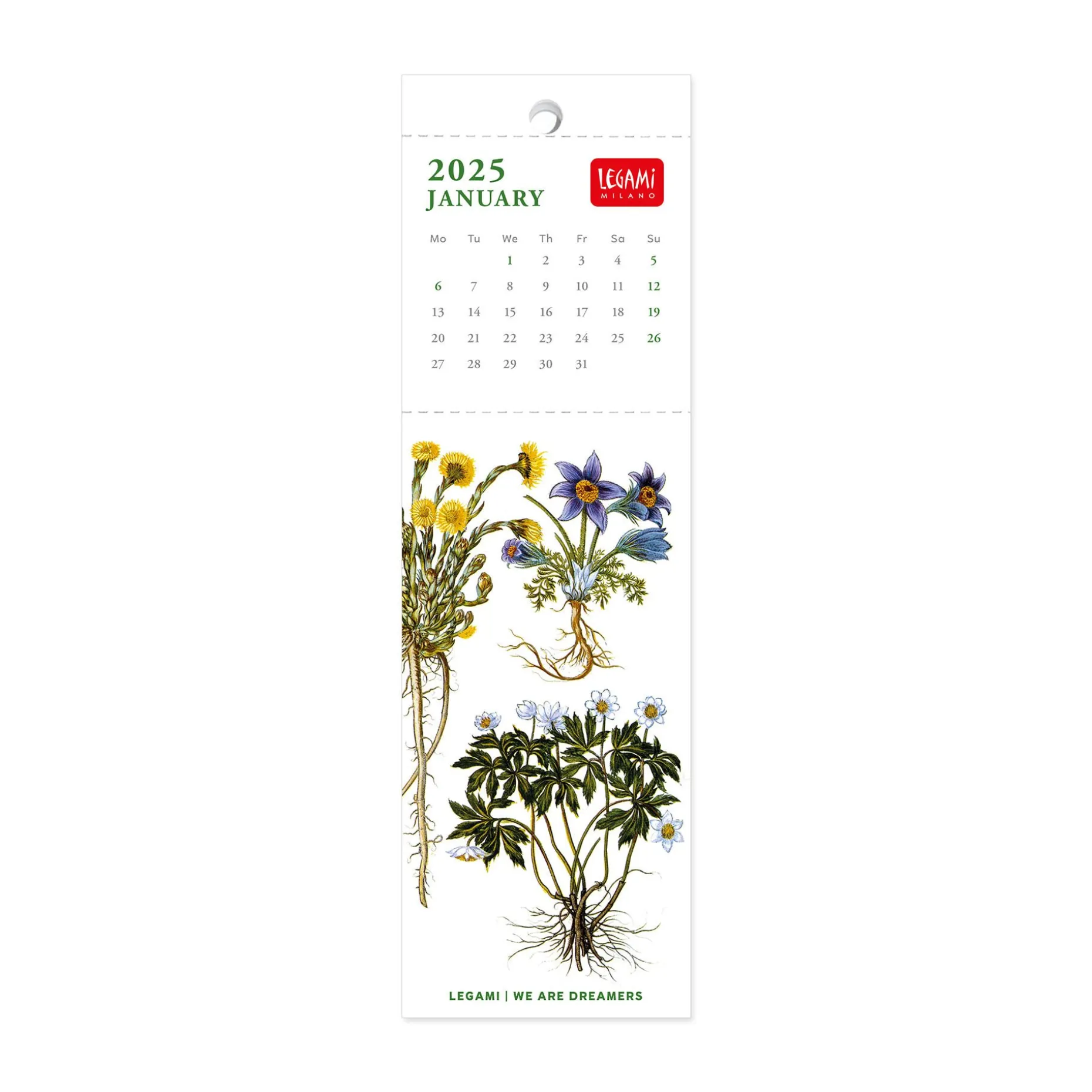 Calendrier Marque-Page 2025 - 5,5 x 18 cm