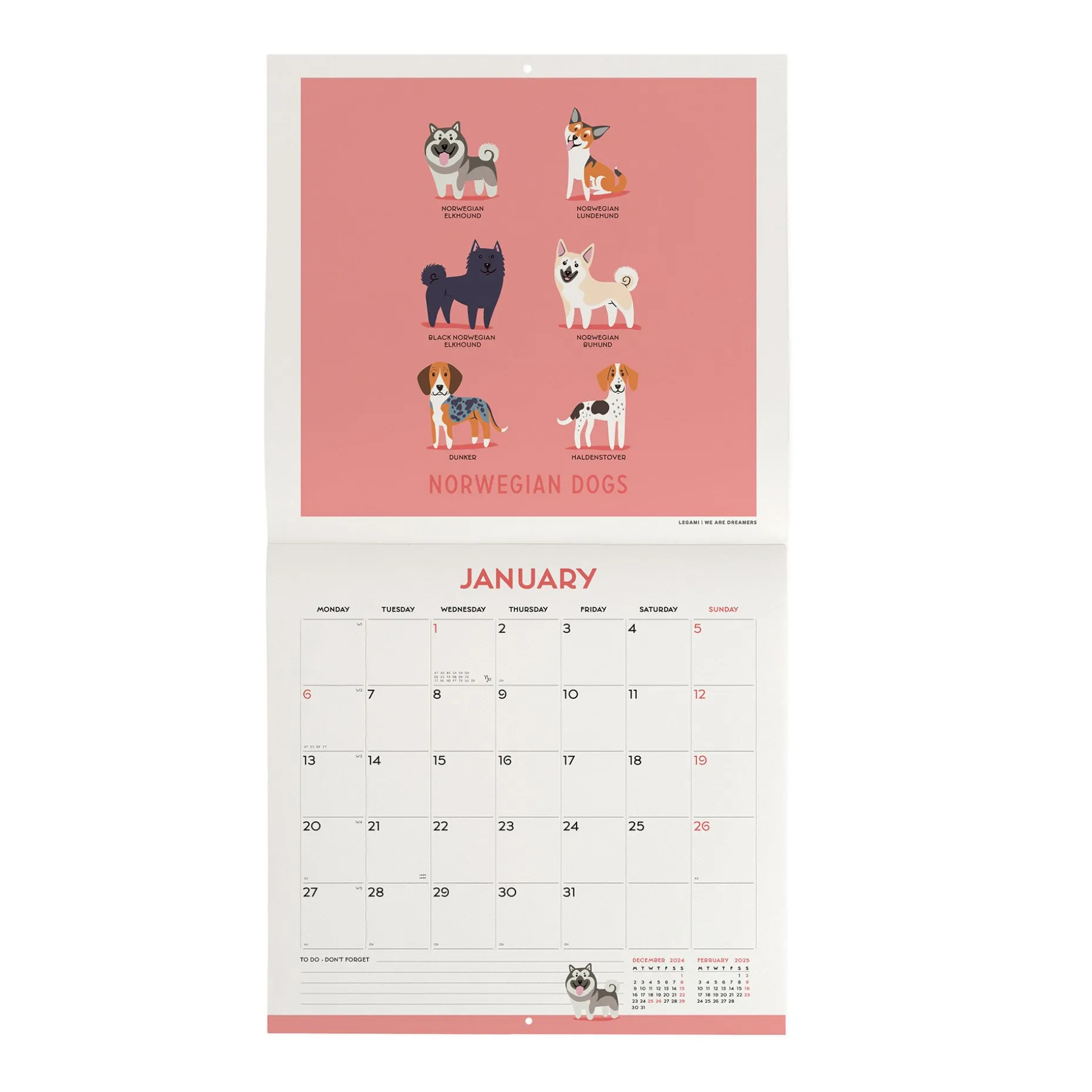 Calendrier Mural 2025 - 30 x 29 cm