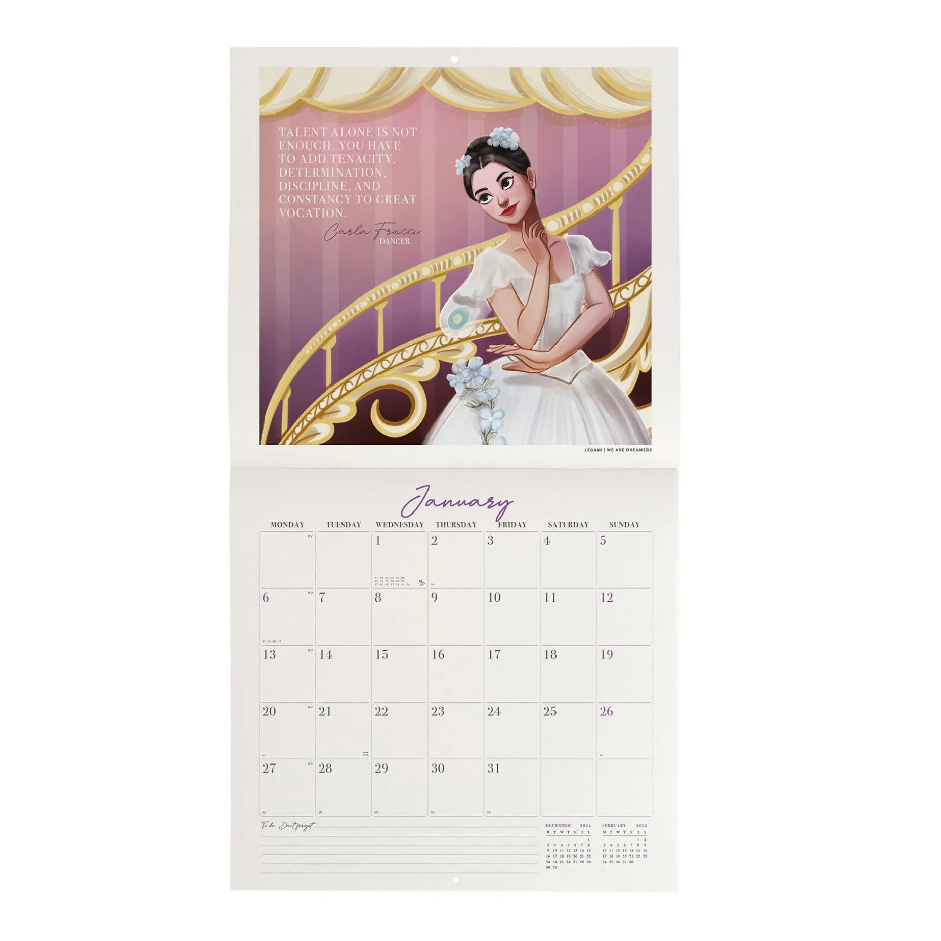 Calendrier Mural 2025 - 30 x 29 cm