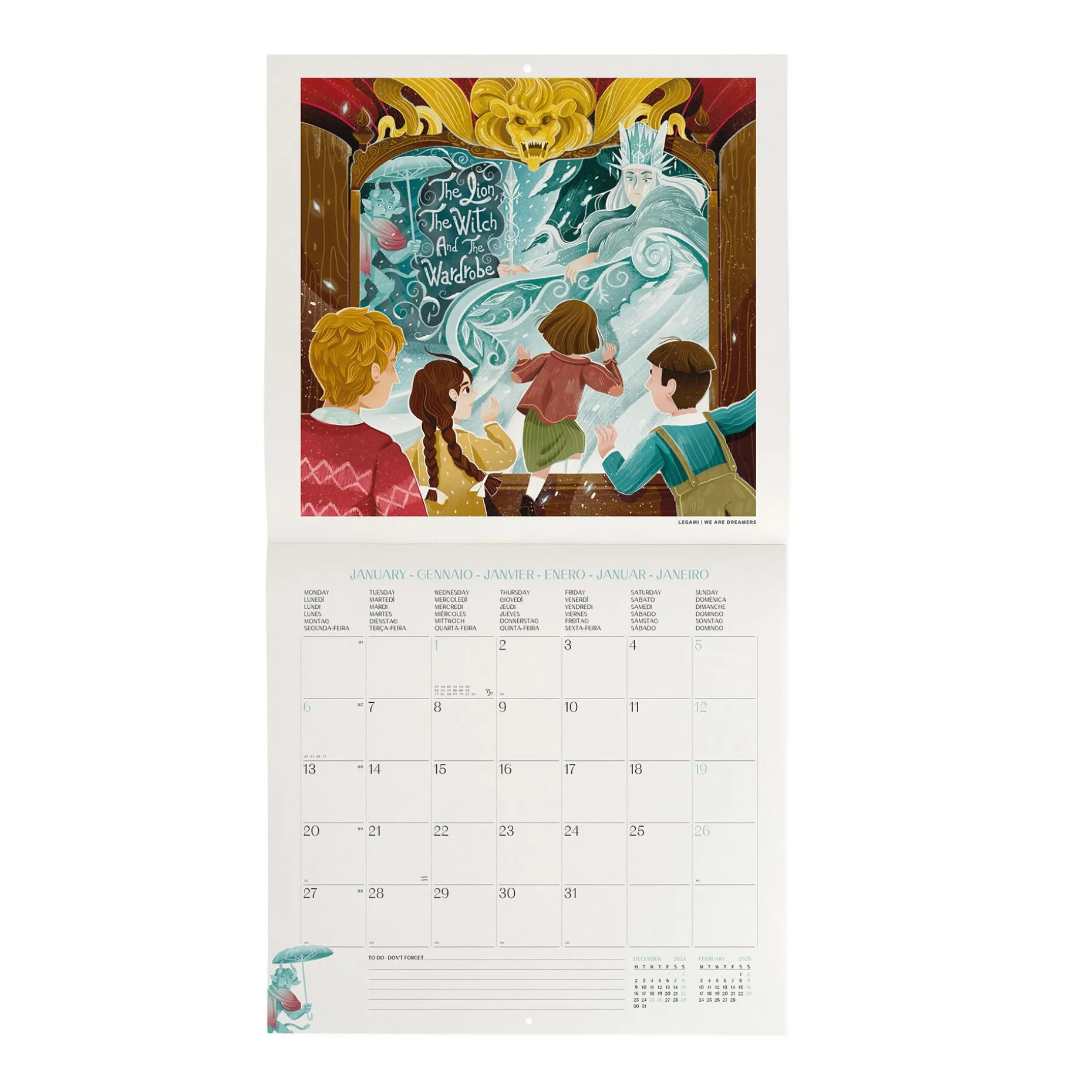 Calendrier Mural 2025 - 30 x 29 cm