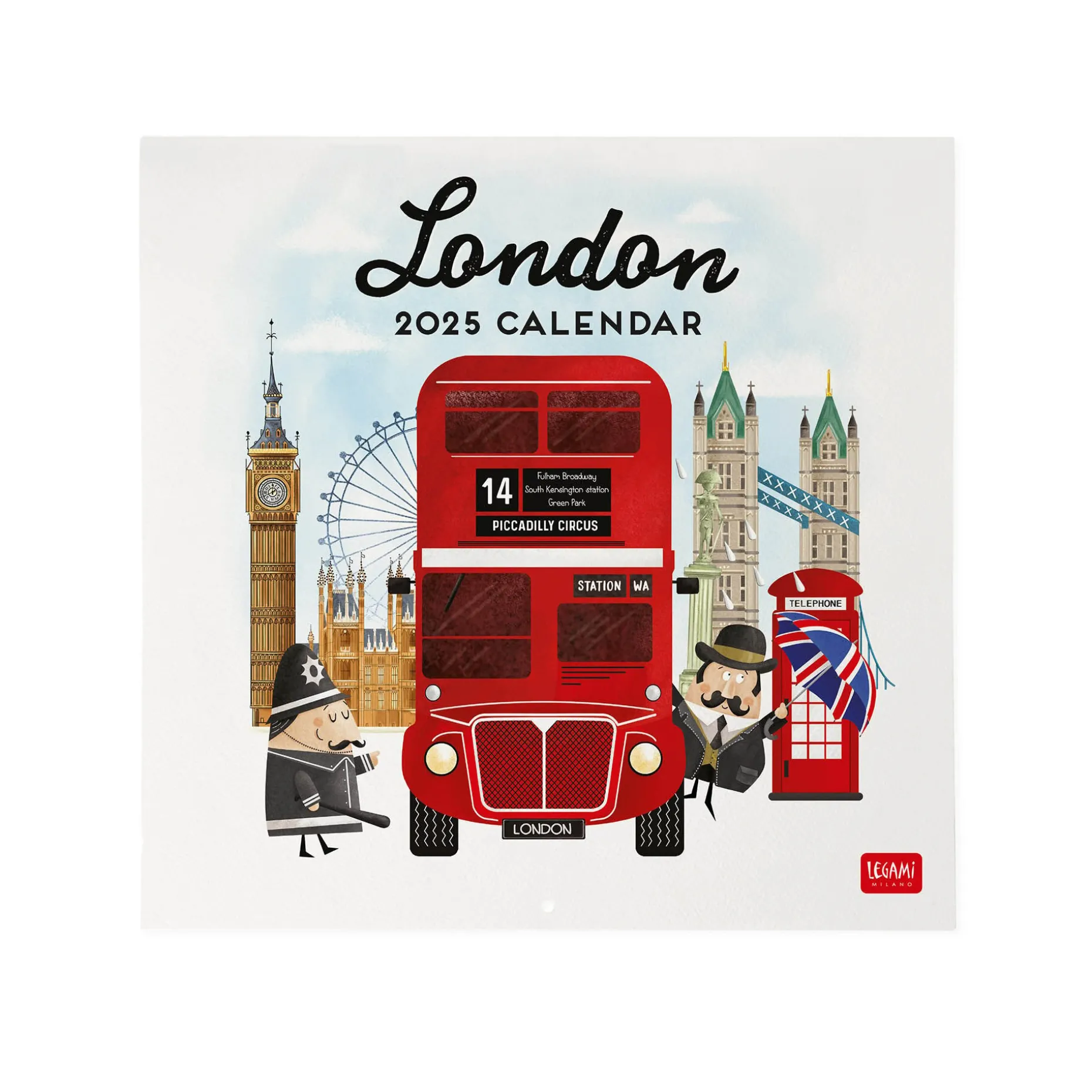 Calendrier Mural 2025 - 30 x 29 cm