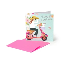 Carte d'Anniversaire - Bike Girl