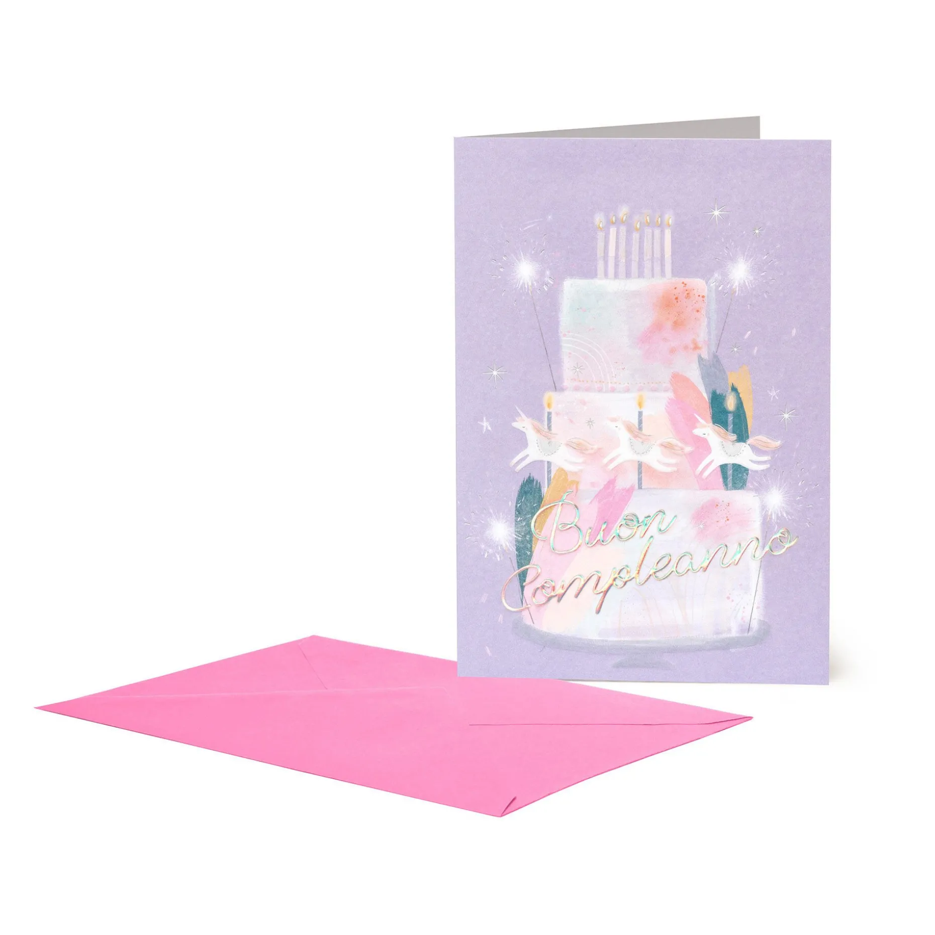 Carte d'Anniversaire - Unicorn Cake