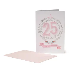 Carte de Vœux - Anniversaire - Noces d'Aargent