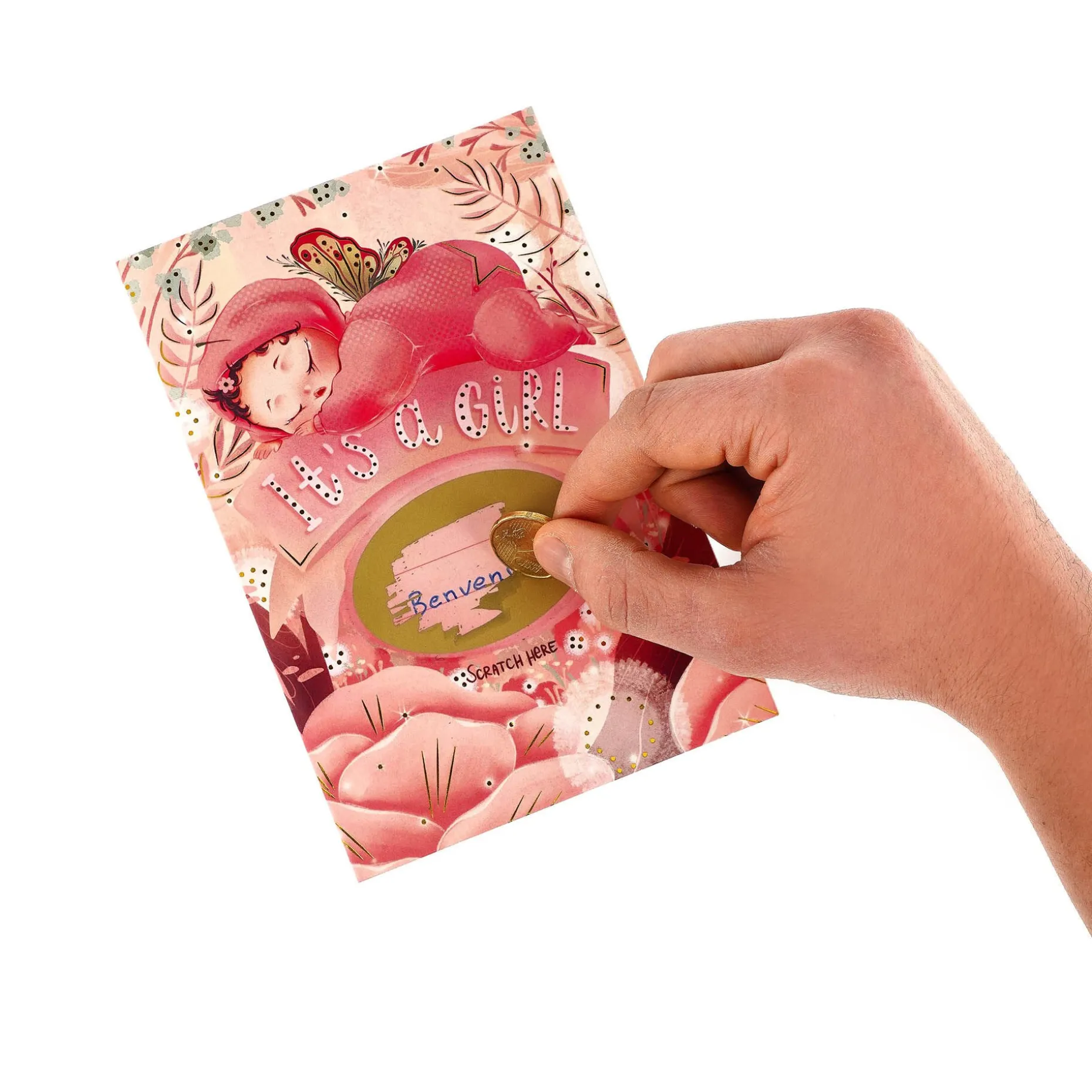 Carte de Vœux à Gratter - Baby Born