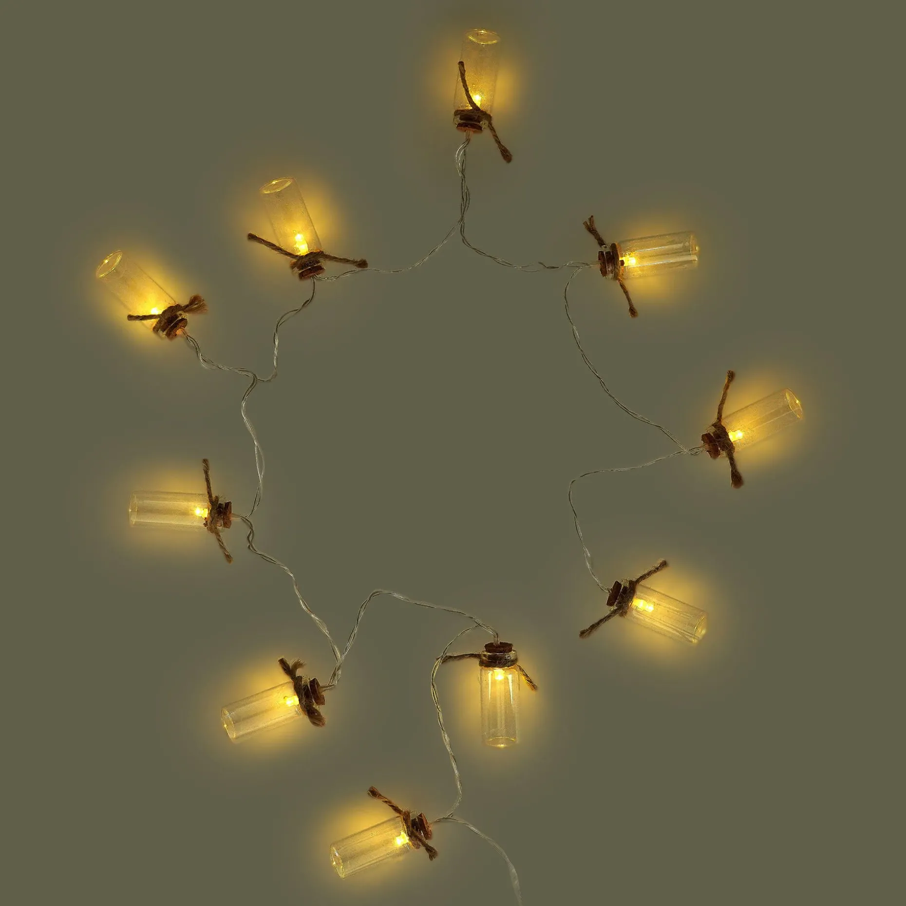 Guirlande Lumineuse avec des Bocaux en Verre