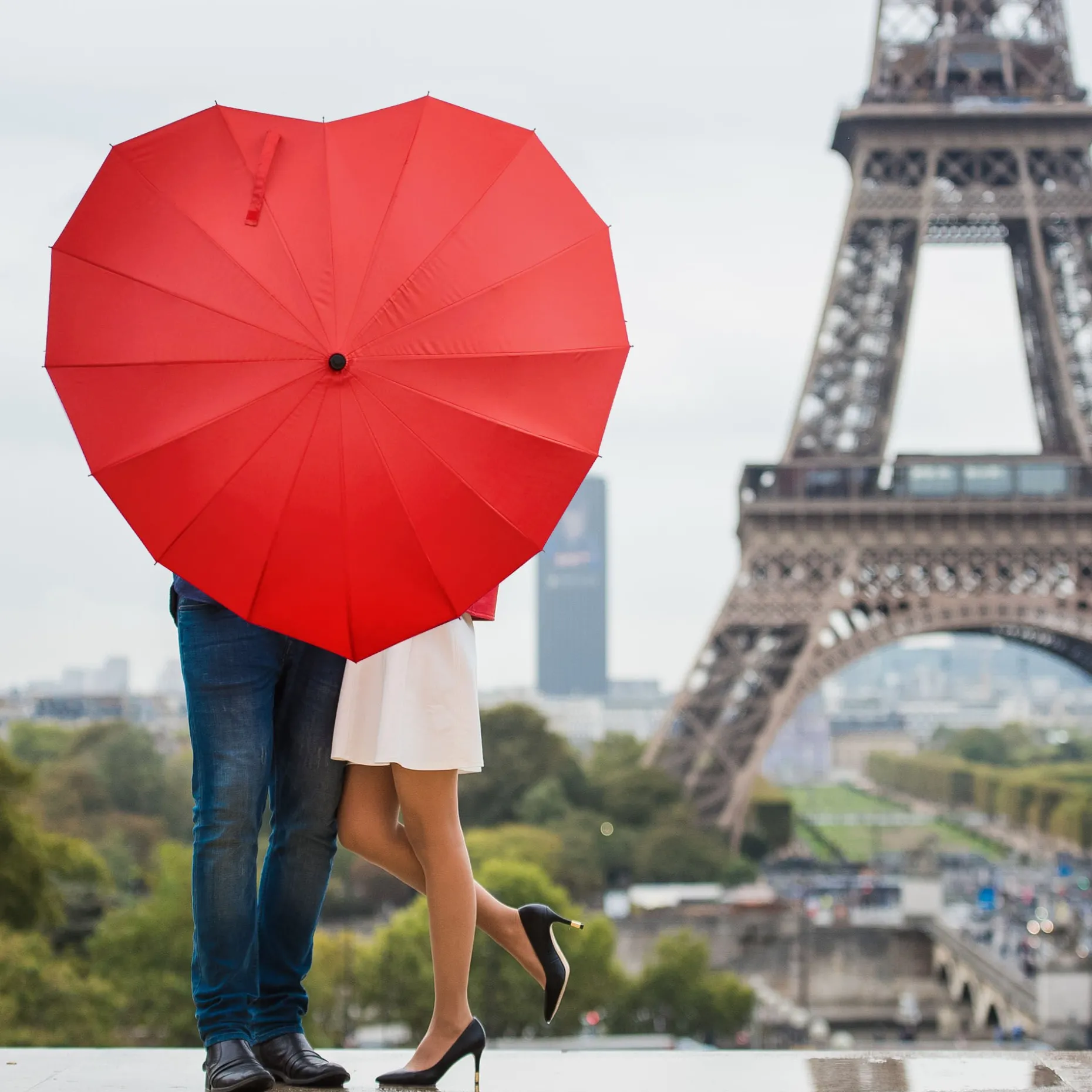 Parapluie en Forme de Cœur