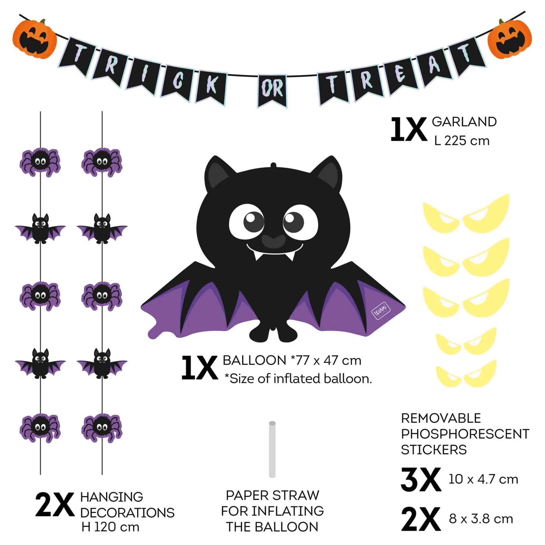 Set Décoration Porte Halloween - Trick Or Treat