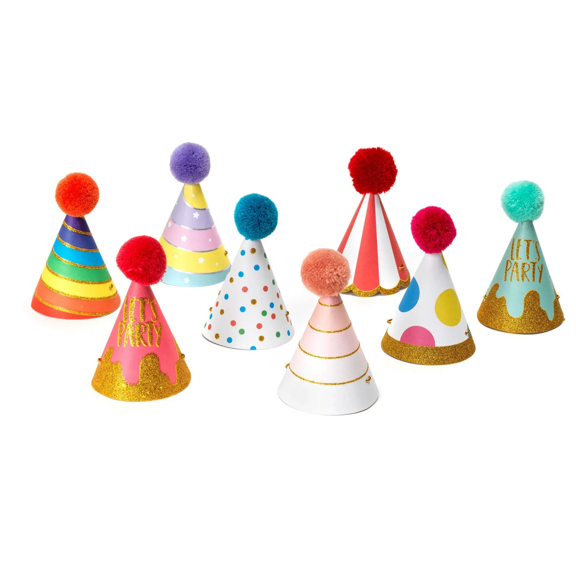 Set de 8 Chapeaux Festifs - The Party Is On