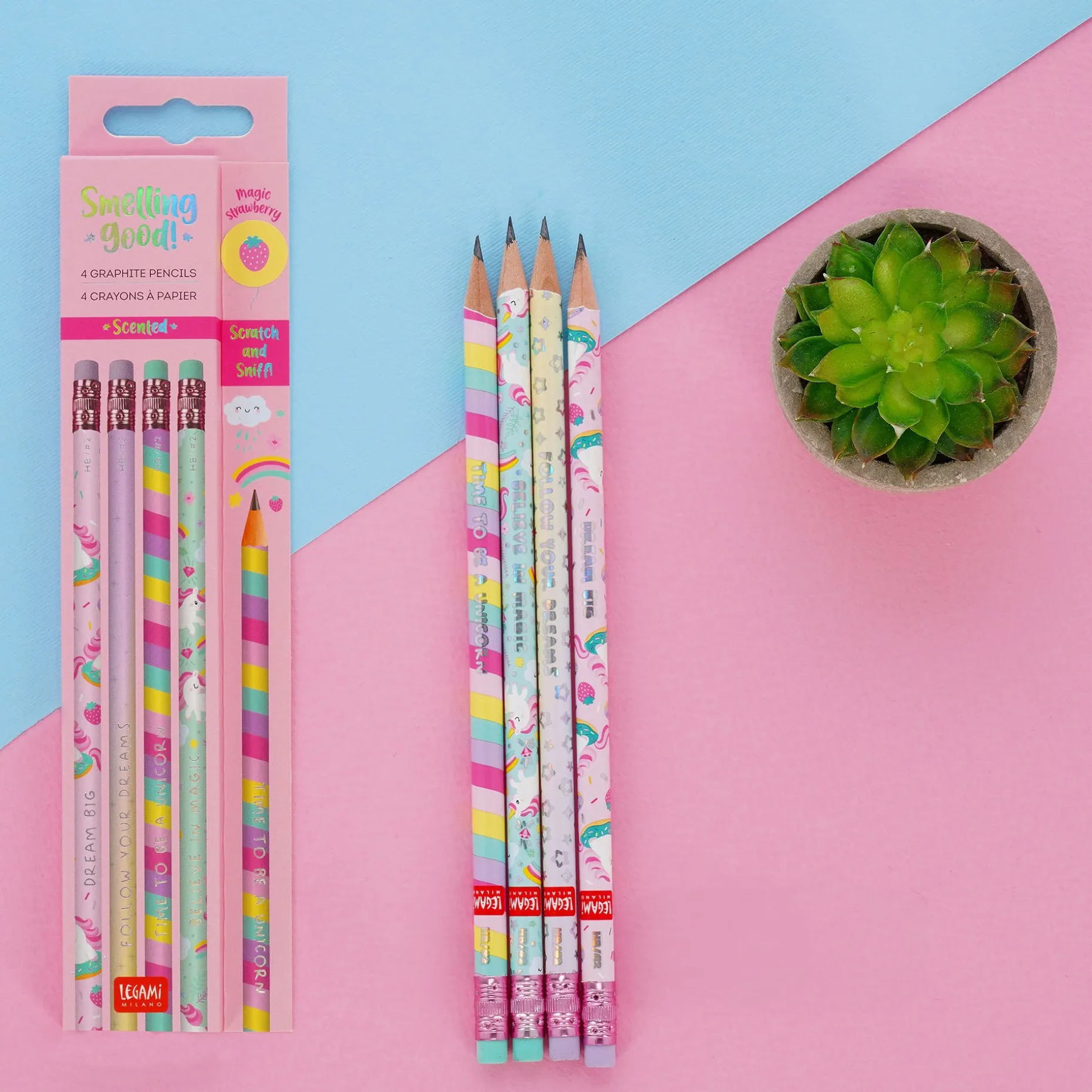 Set de 4 Crayons à Papier HB Parfumés - Smelling Good!