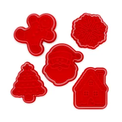 Set de 5 Emporte-pièces avec Tampon à Biscuits - Cookie Time!