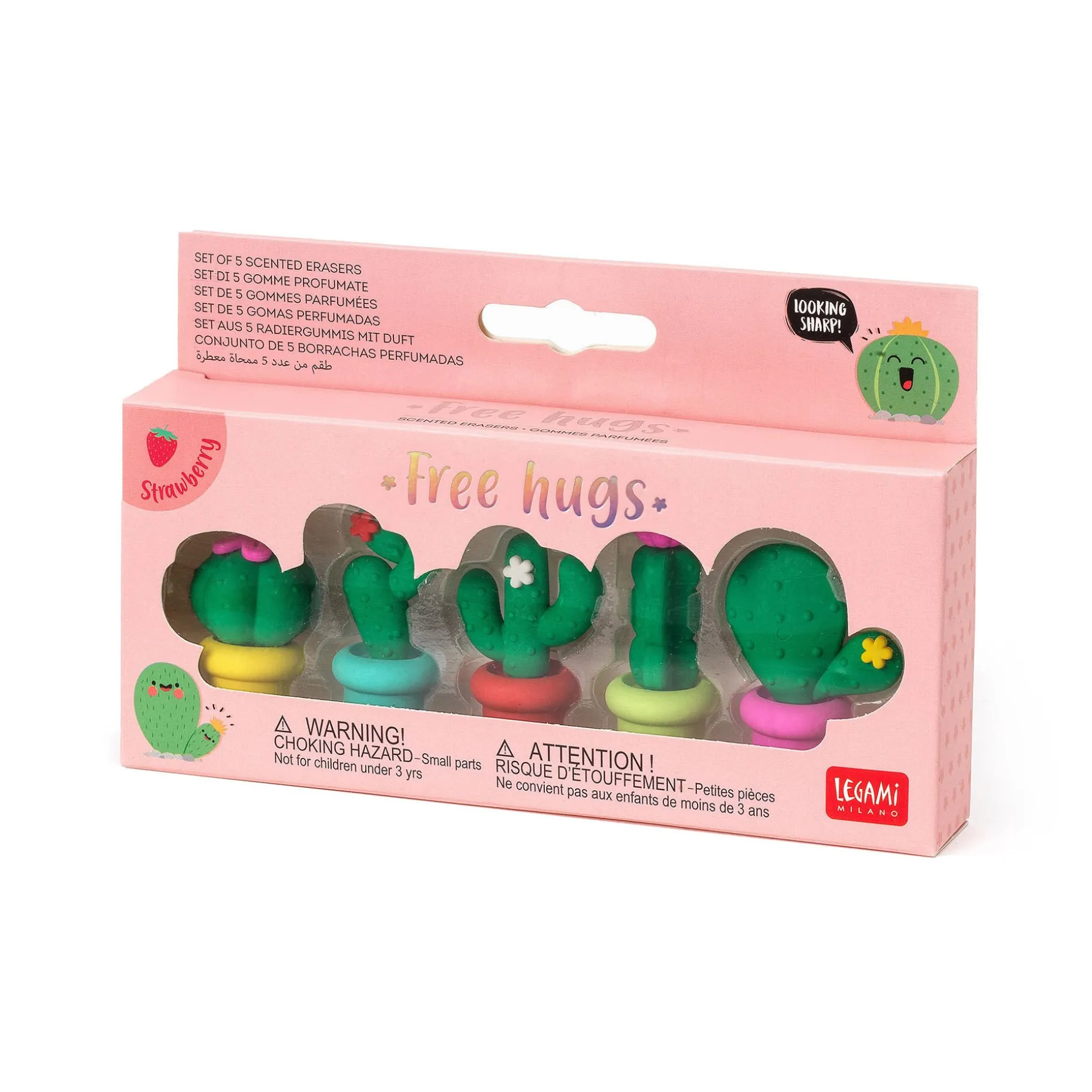 Set de 5 Gommes Parfumées - Free Hugs