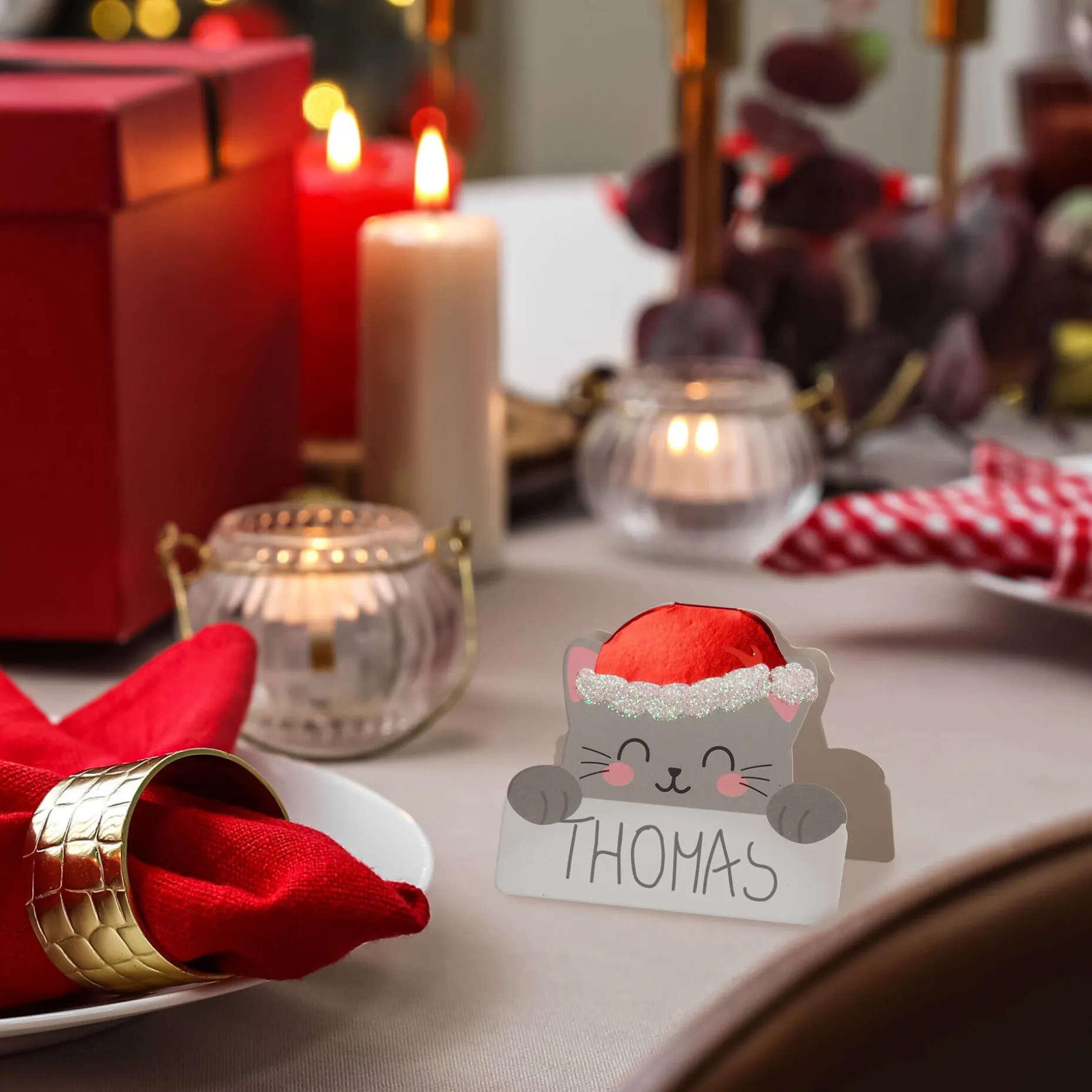 Set de 12 Marque-Places de Noël