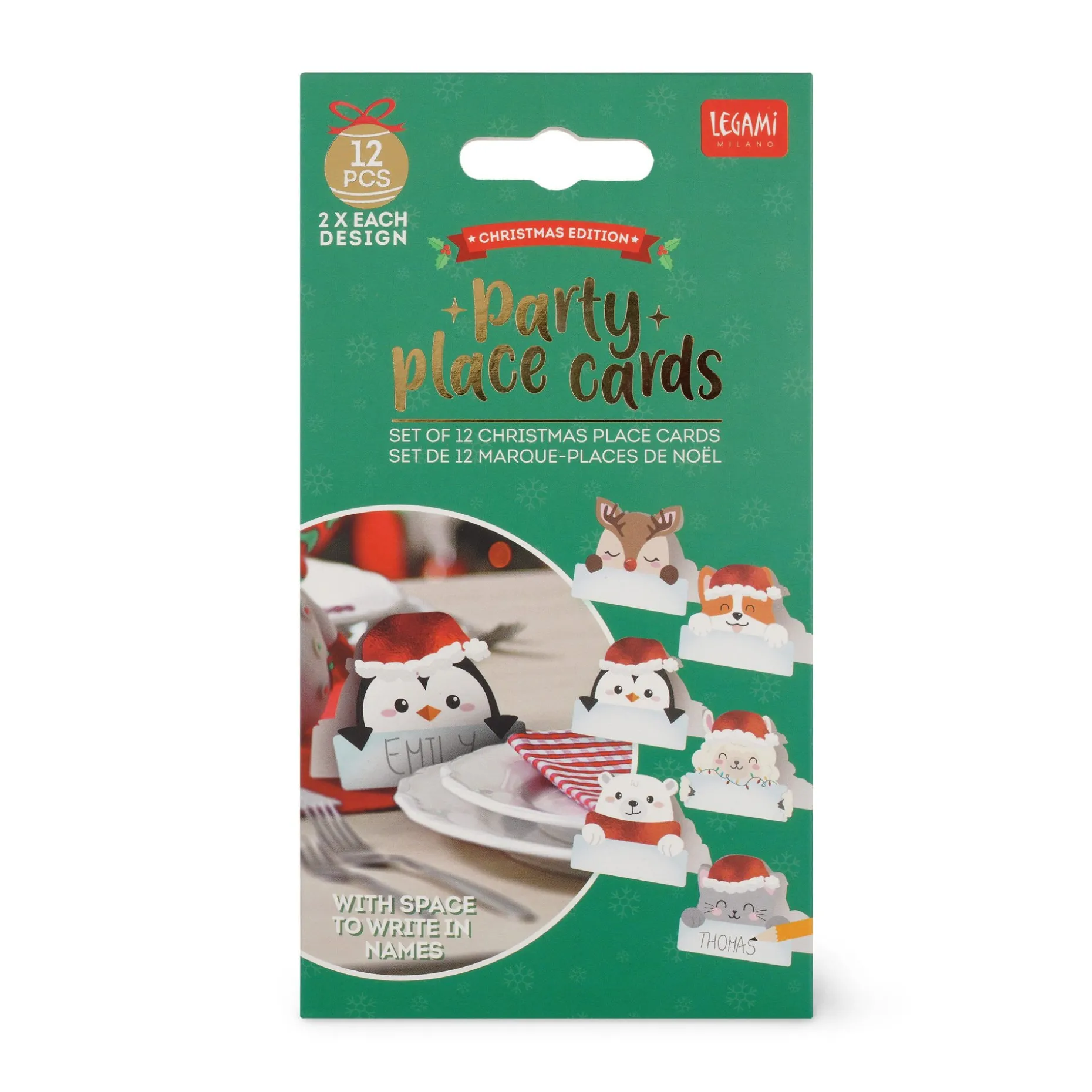 Set de 12 Marque-Places de Noël