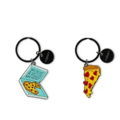 Set de 2 Porte-clés en Métal Émaillé - What A Key Ring!