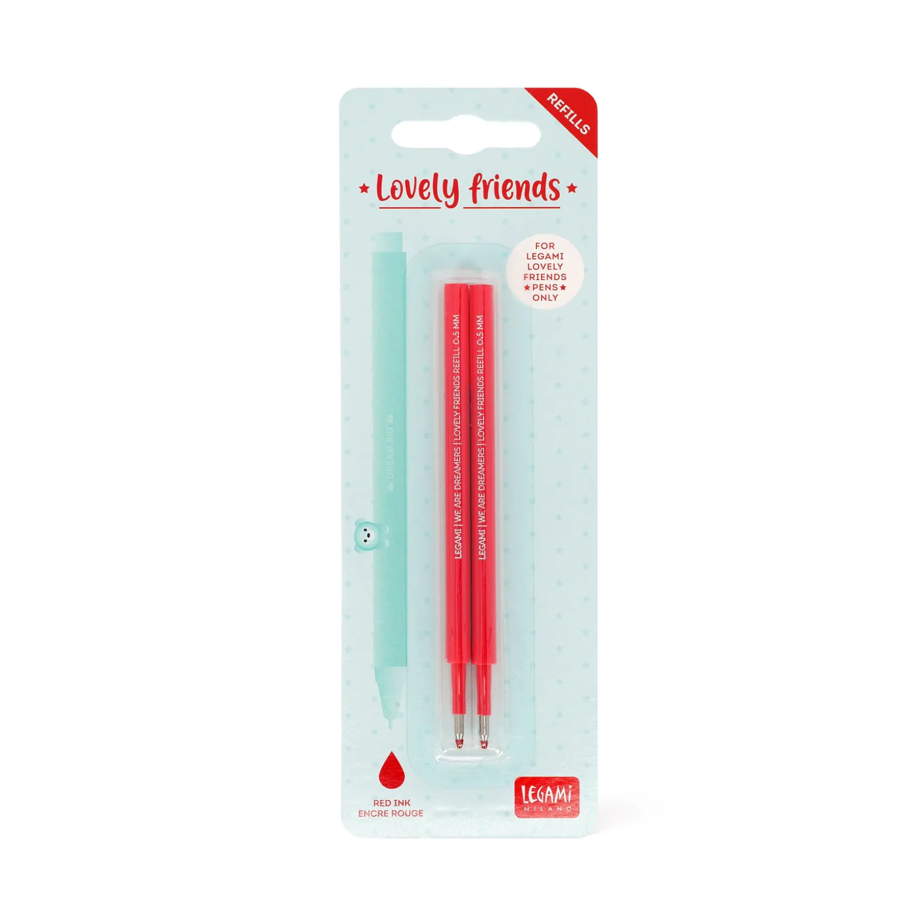 Set de 2 Recharges pour Stylo à Encre Gel - Lovely Friends
