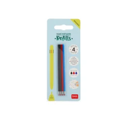 Set de 4 Recharges pour Stylo à Encre Gel Effaçable 3 Couleurs