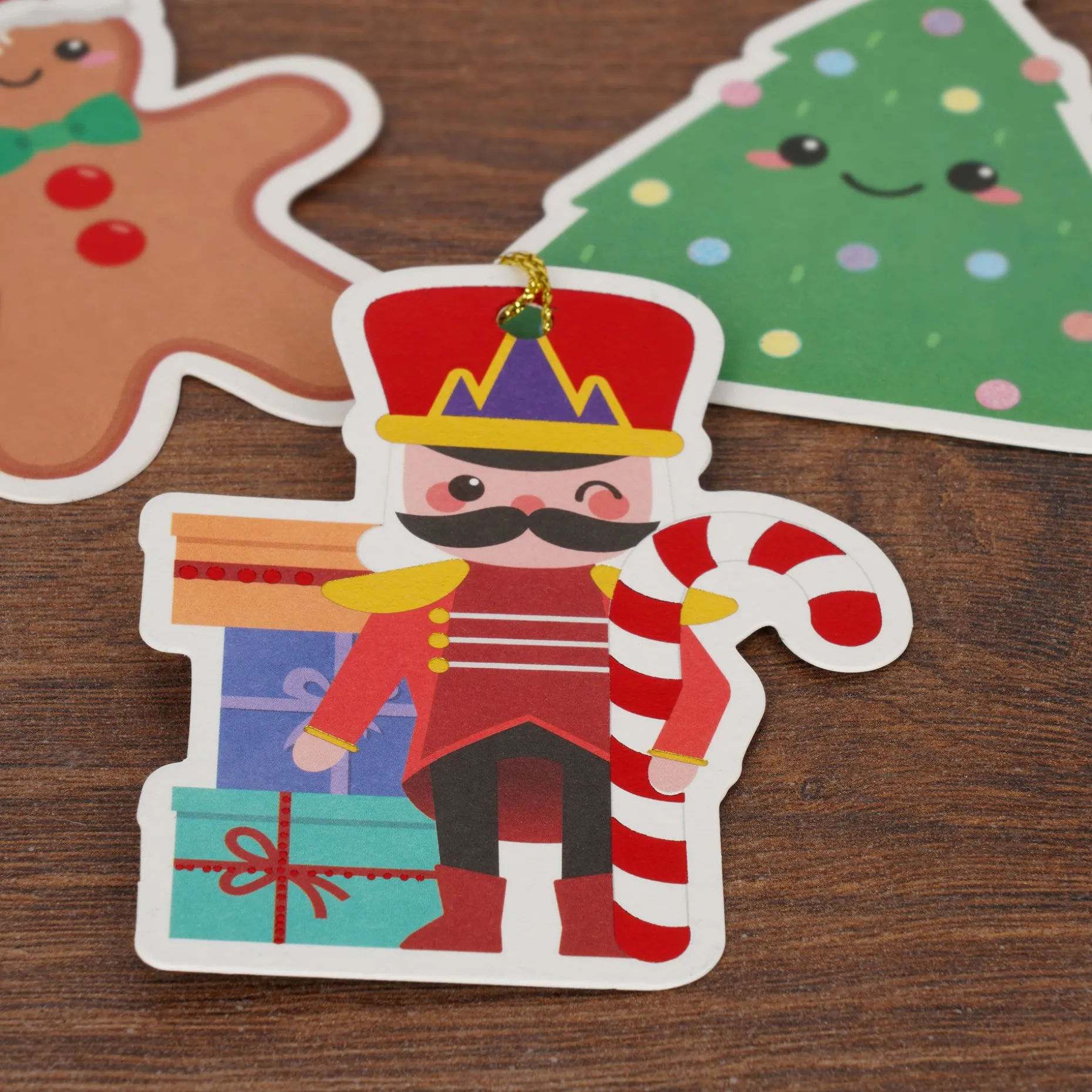 Set de 10 Étiquettes de Cadeau de Noël