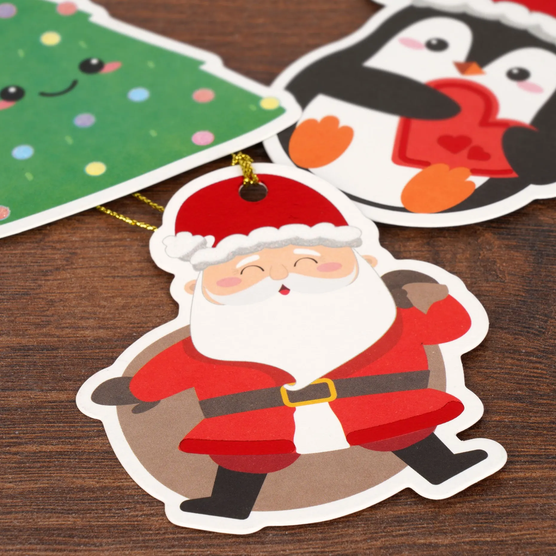 Set de 10 Étiquettes de Cadeau de Noël