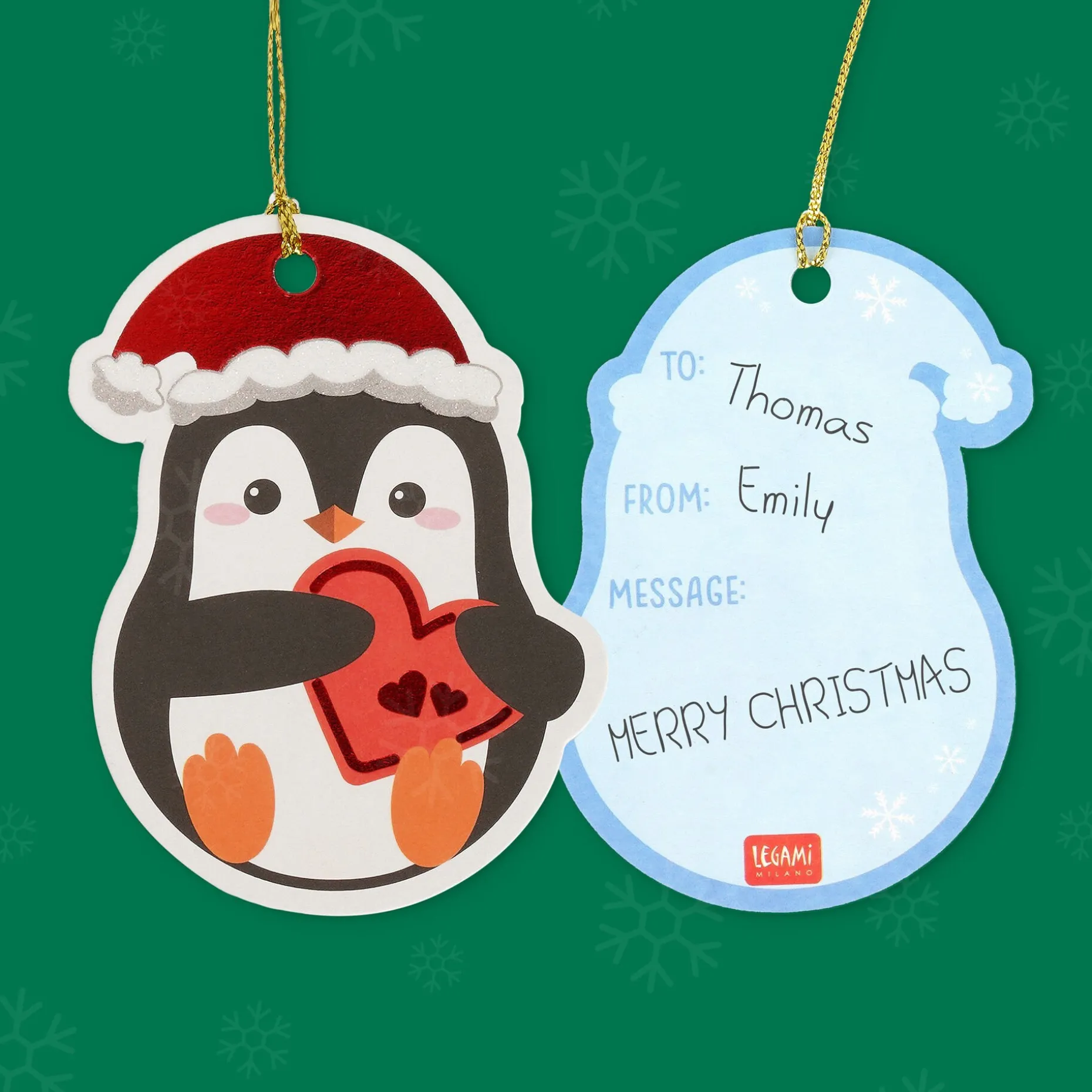 Set de 10 Étiquettes de Cadeau de Noël