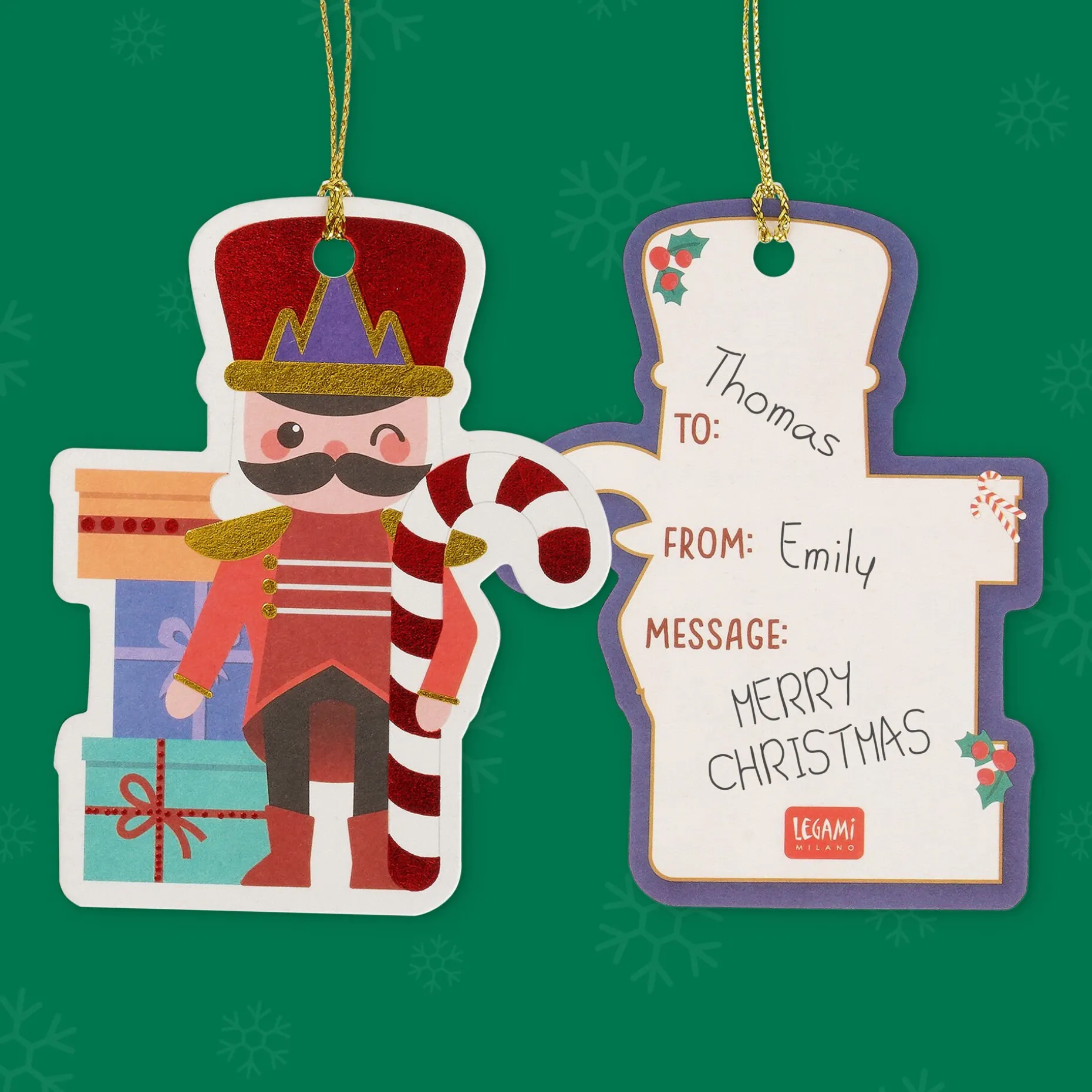 Set de 10 Étiquettes de Cadeau de Noël